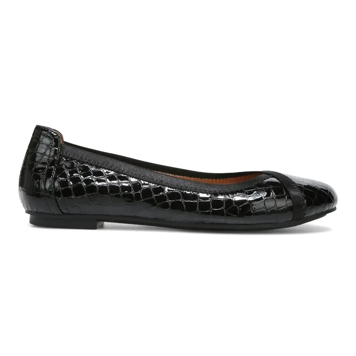 Caroll Ballet Flat - Black Croc