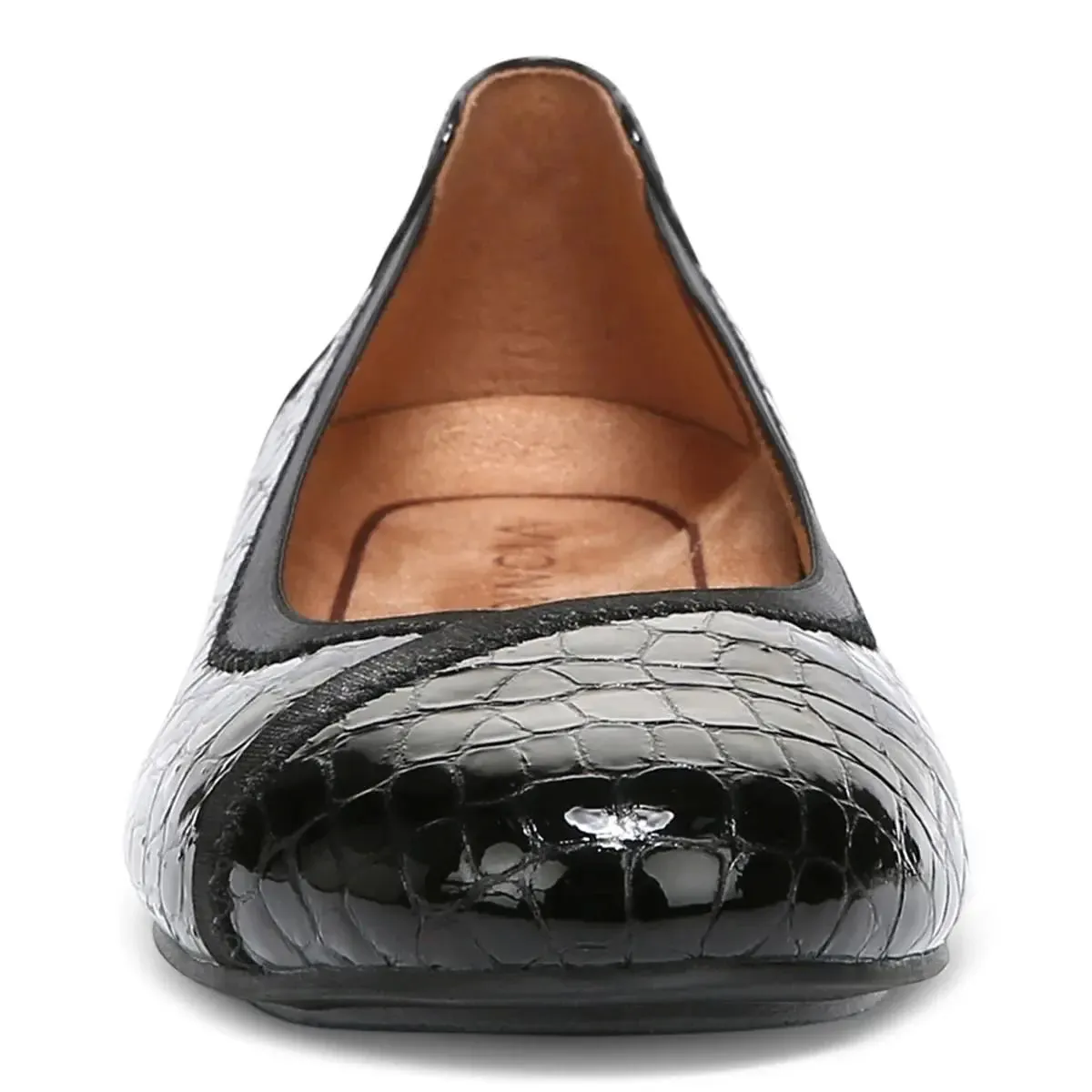 Caroll Ballet Flat - Black Croc