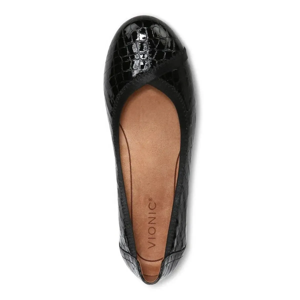 Caroll Ballet Flat - Black Croc