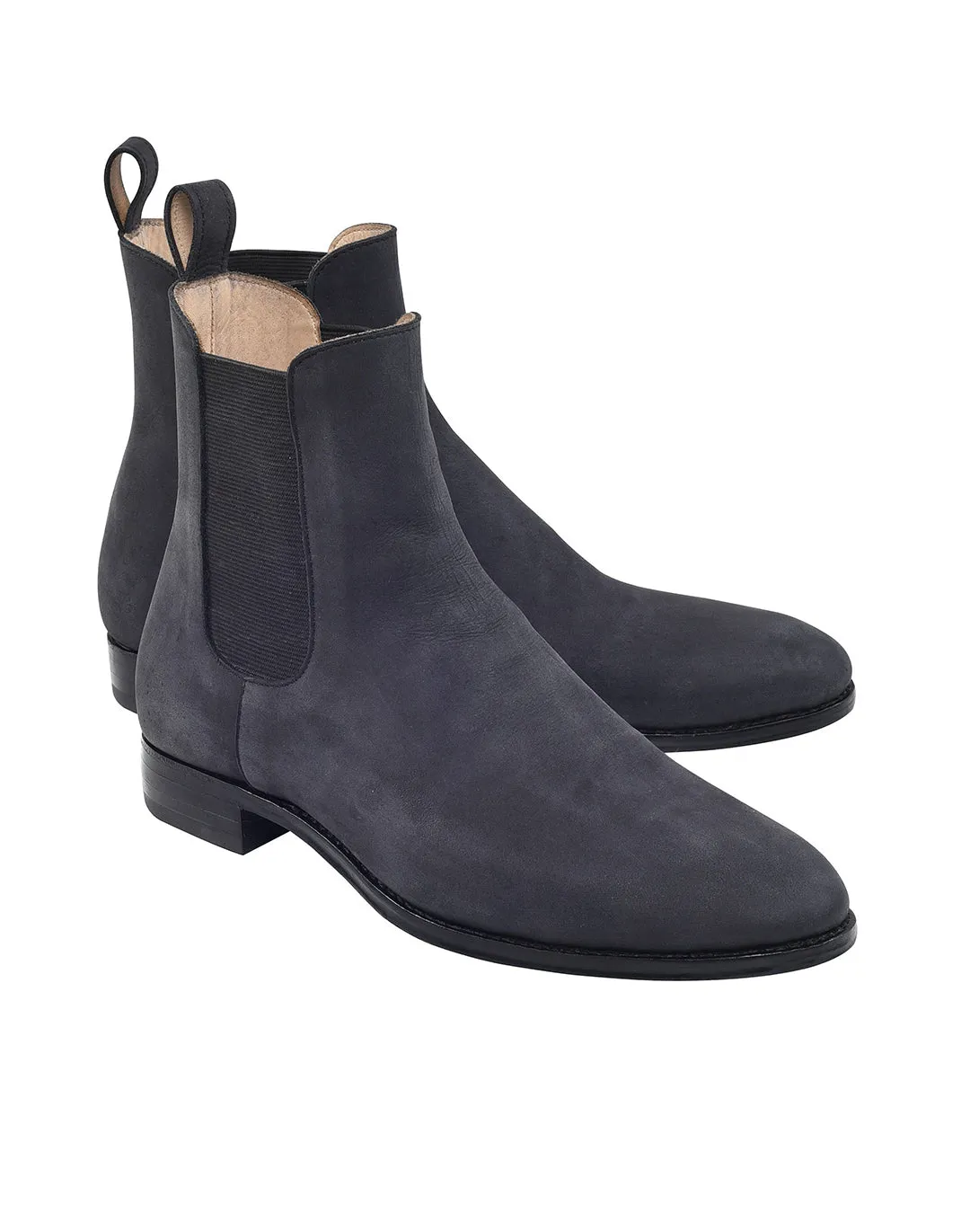 Black Nubuck Chelsea Boots