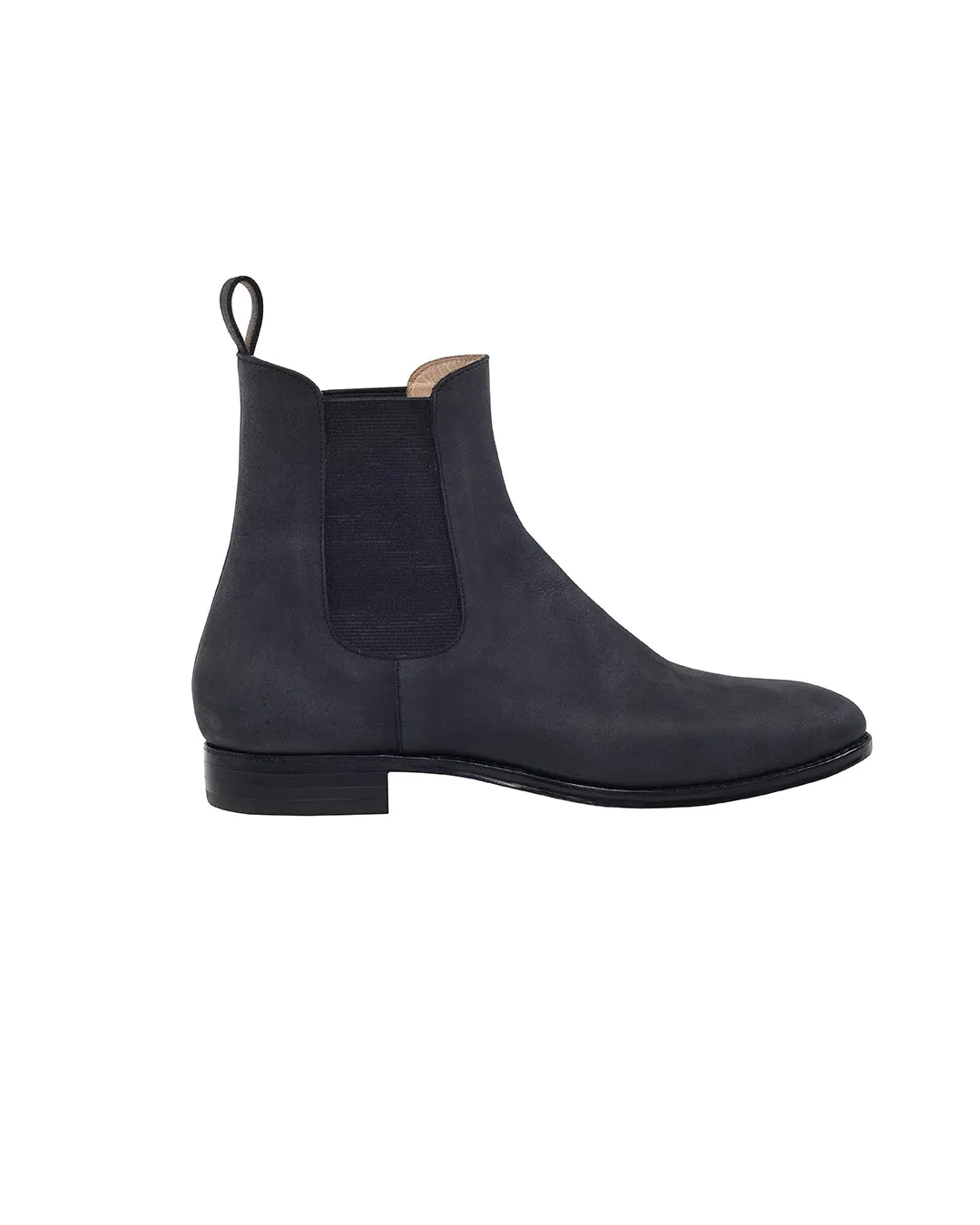 Black Nubuck Chelsea Boots