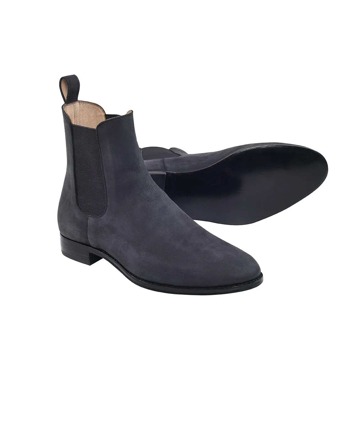 Black Nubuck Chelsea Boots