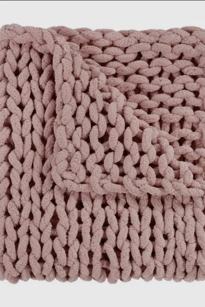 Chenille Chunky Knit Throws