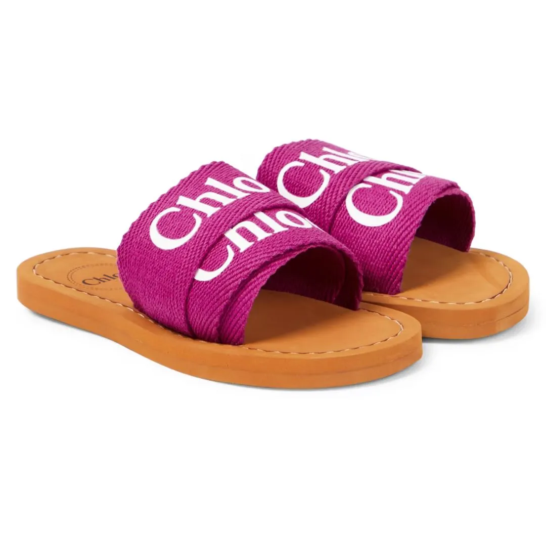 Chloe Aqua Pink Slides