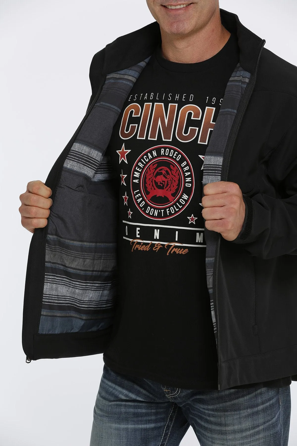 Cinch Men's Black Bonded Jacket with Concealed Carry Pocket