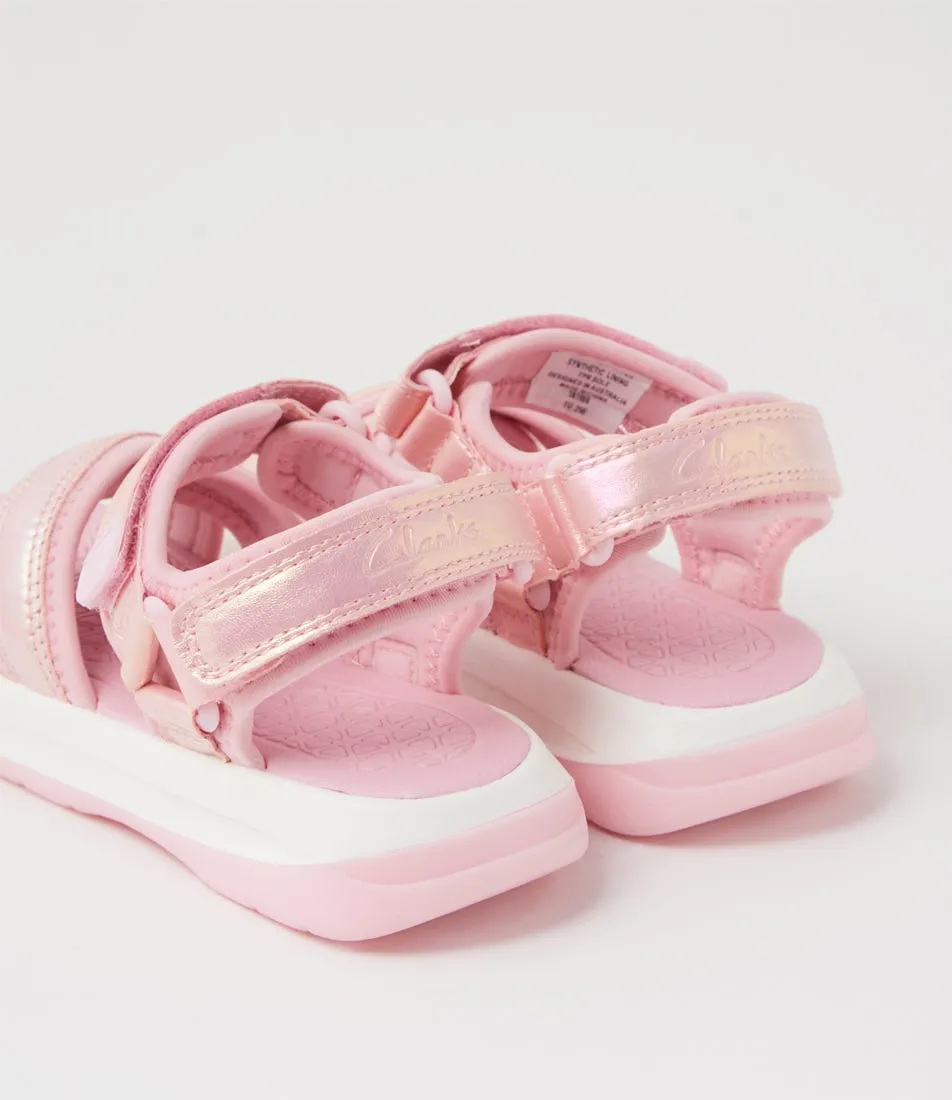 CLARKS Willa Jnr Pink Sandals