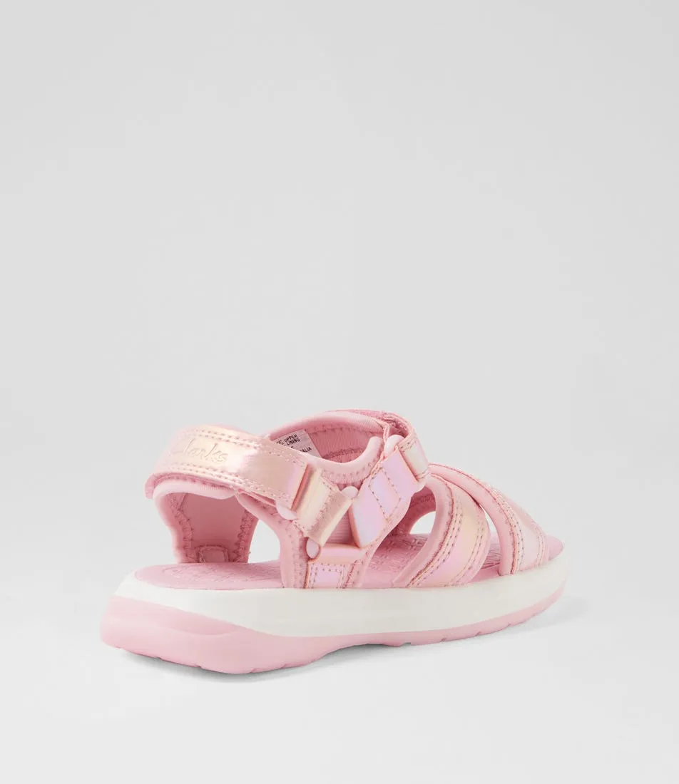 CLARKS Willa Jnr Pink Sandals