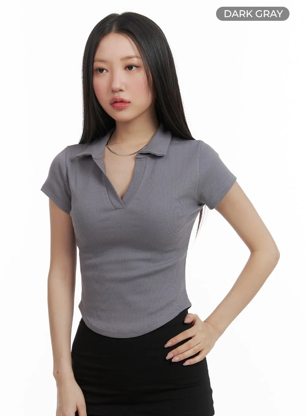 Crop Top with Collar - CA409