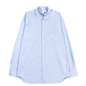 COMME DES GARCONS B125 NARROW LIGHT BLUE STRIPE SHIRT