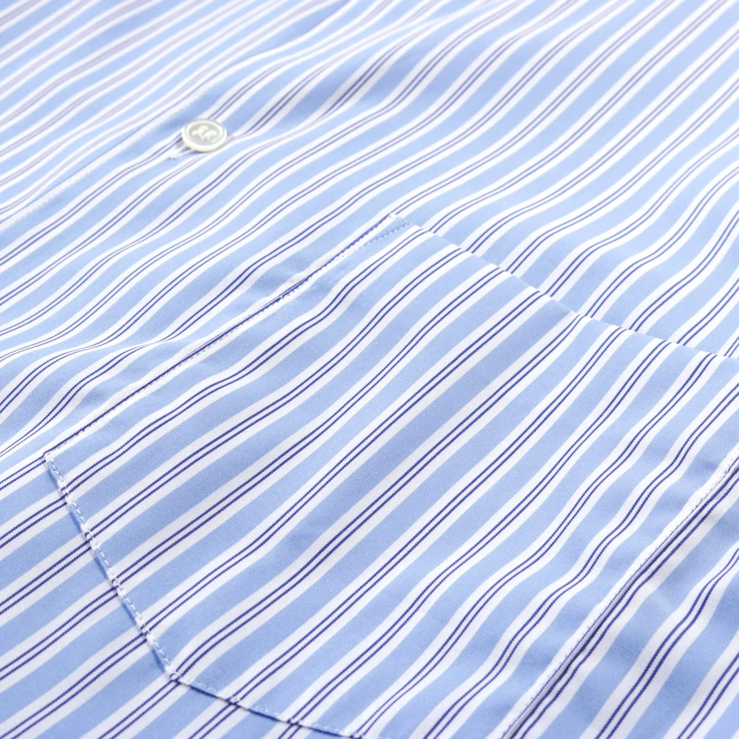 COMME DES GARCONS B125 NARROW LIGHT BLUE STRIPE SHIRT