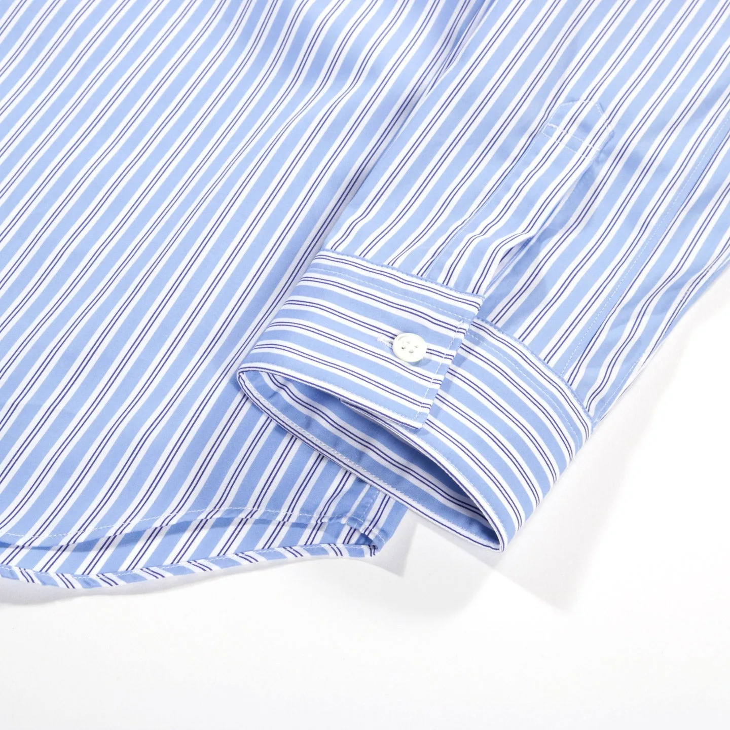 COMME DES GARCONS B125 NARROW LIGHT BLUE STRIPE SHIRT