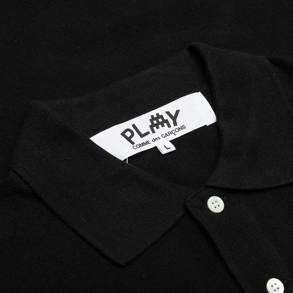 Comme des Garcons PLAY x the Artist Invader Polo - Black