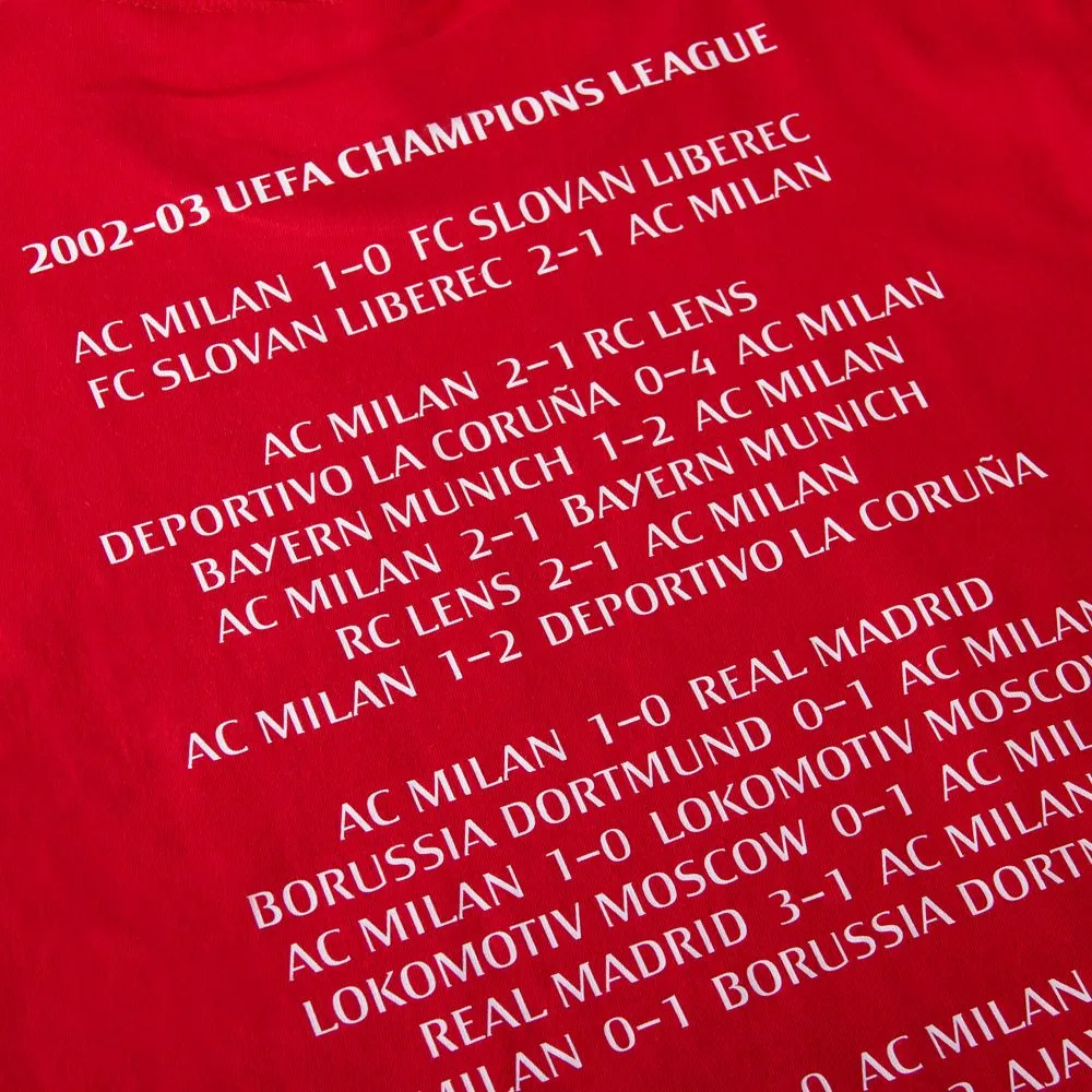 COPA Football - AC Milan CL 2003 Team Embroidery T-Shirt - Red