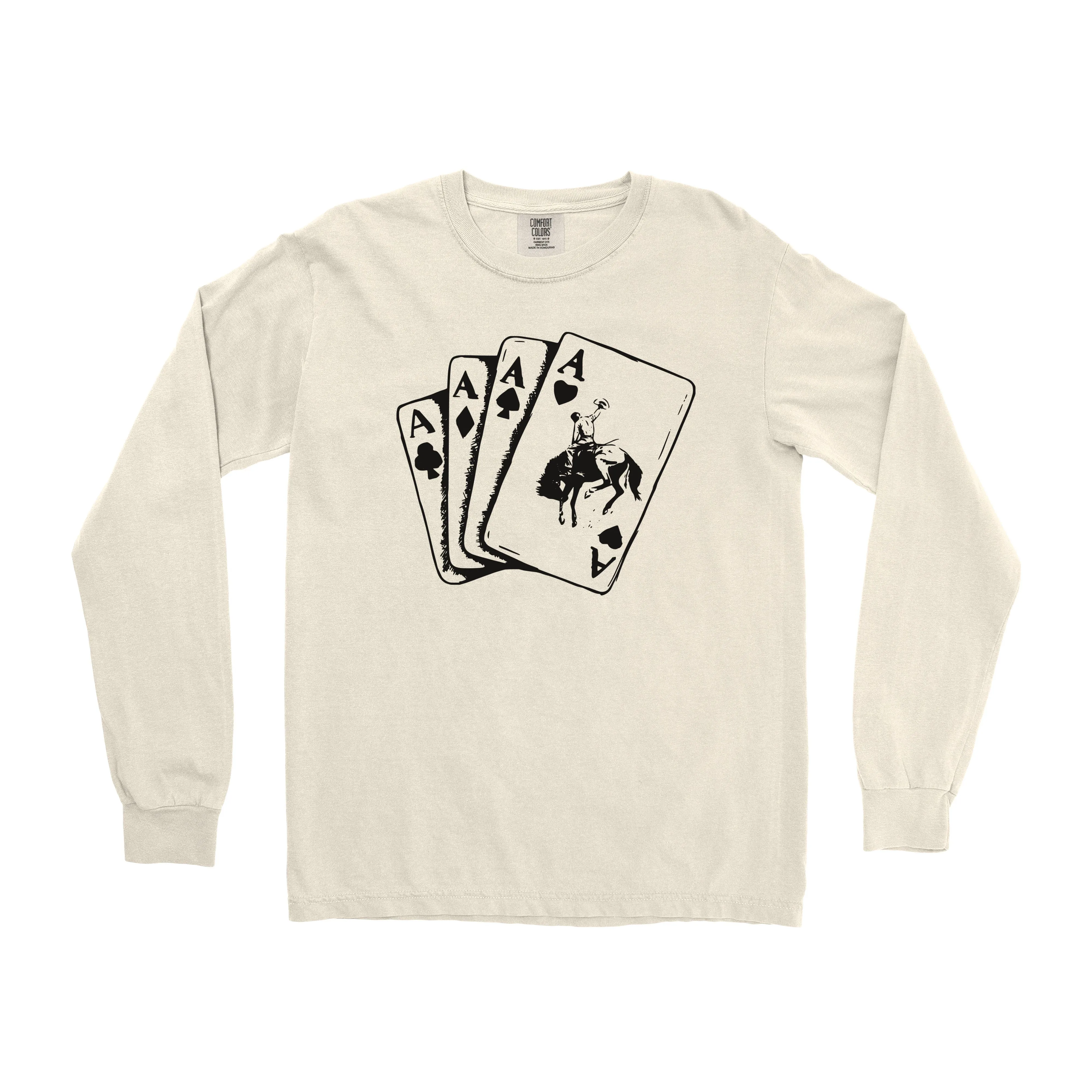 COWBOY ACE OF SPADES LONG SLEEVE SHIRT