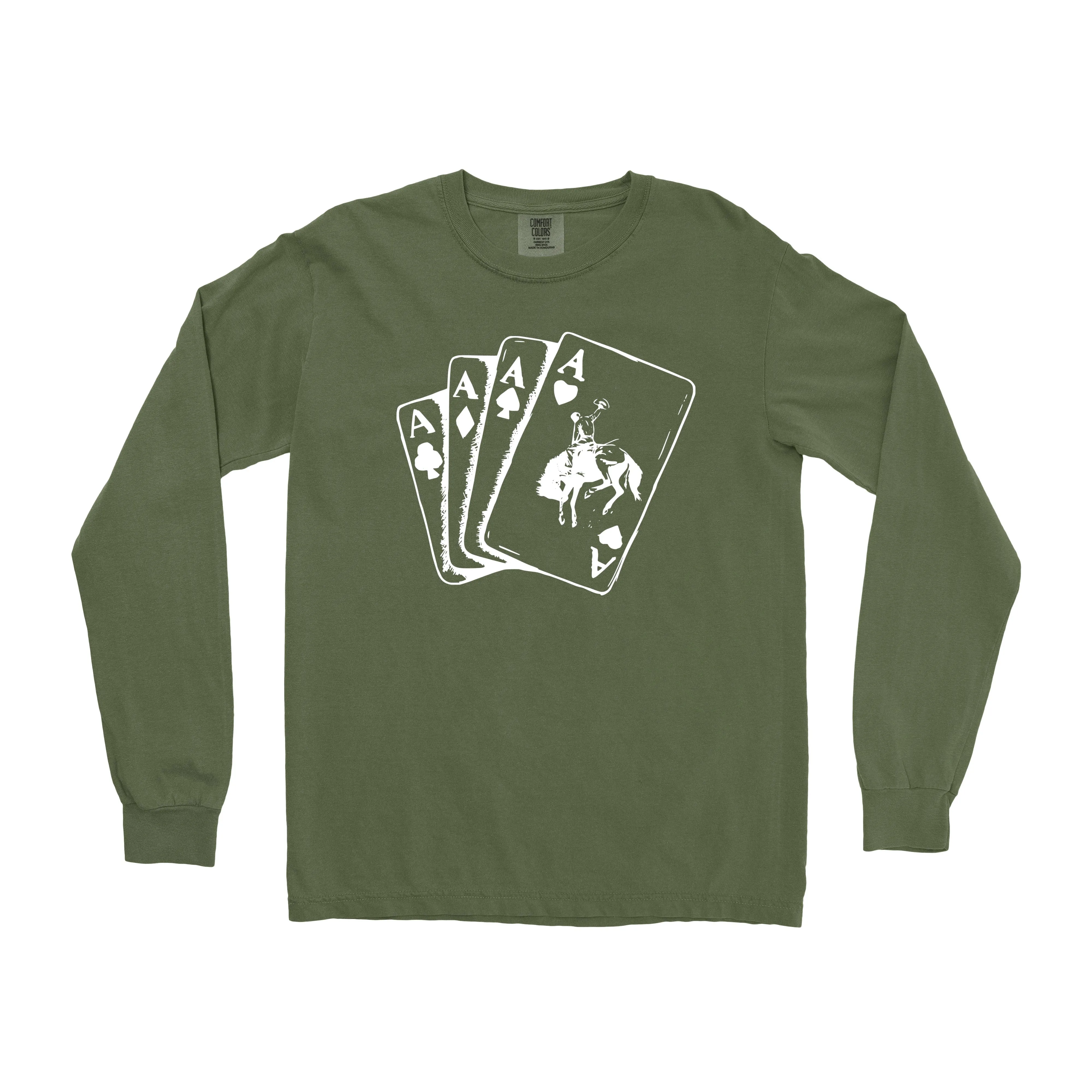 COWBOY ACE OF SPADES LONG SLEEVE SHIRT