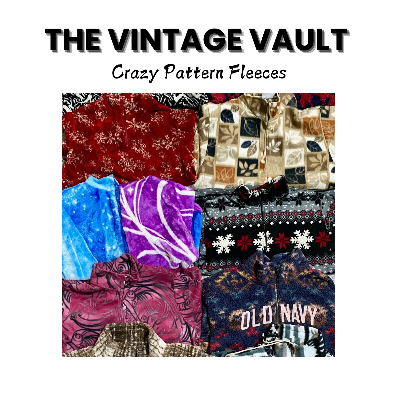 Crazy pattern fleeces 50 pcs