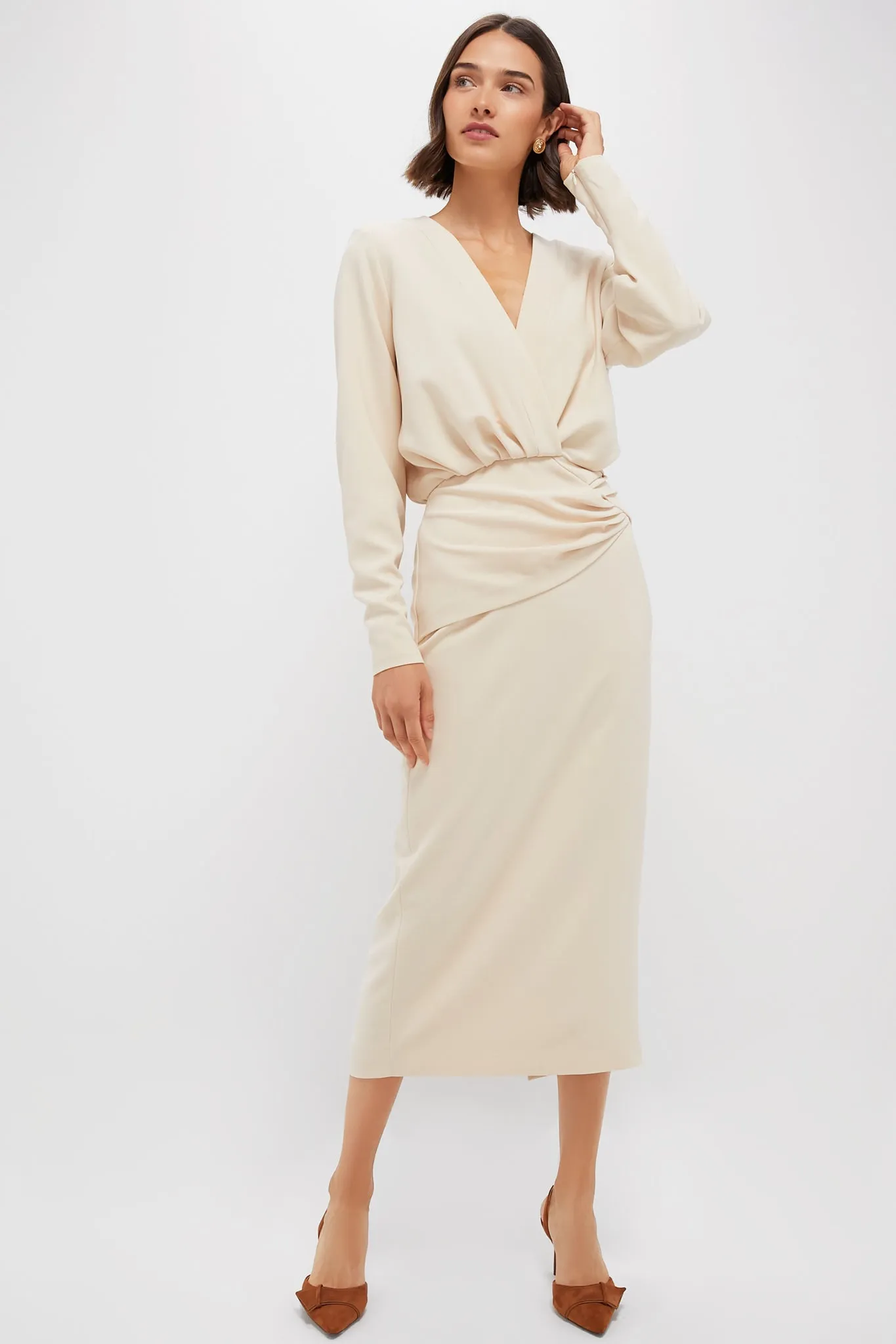 Cream Fraser Midi Dress