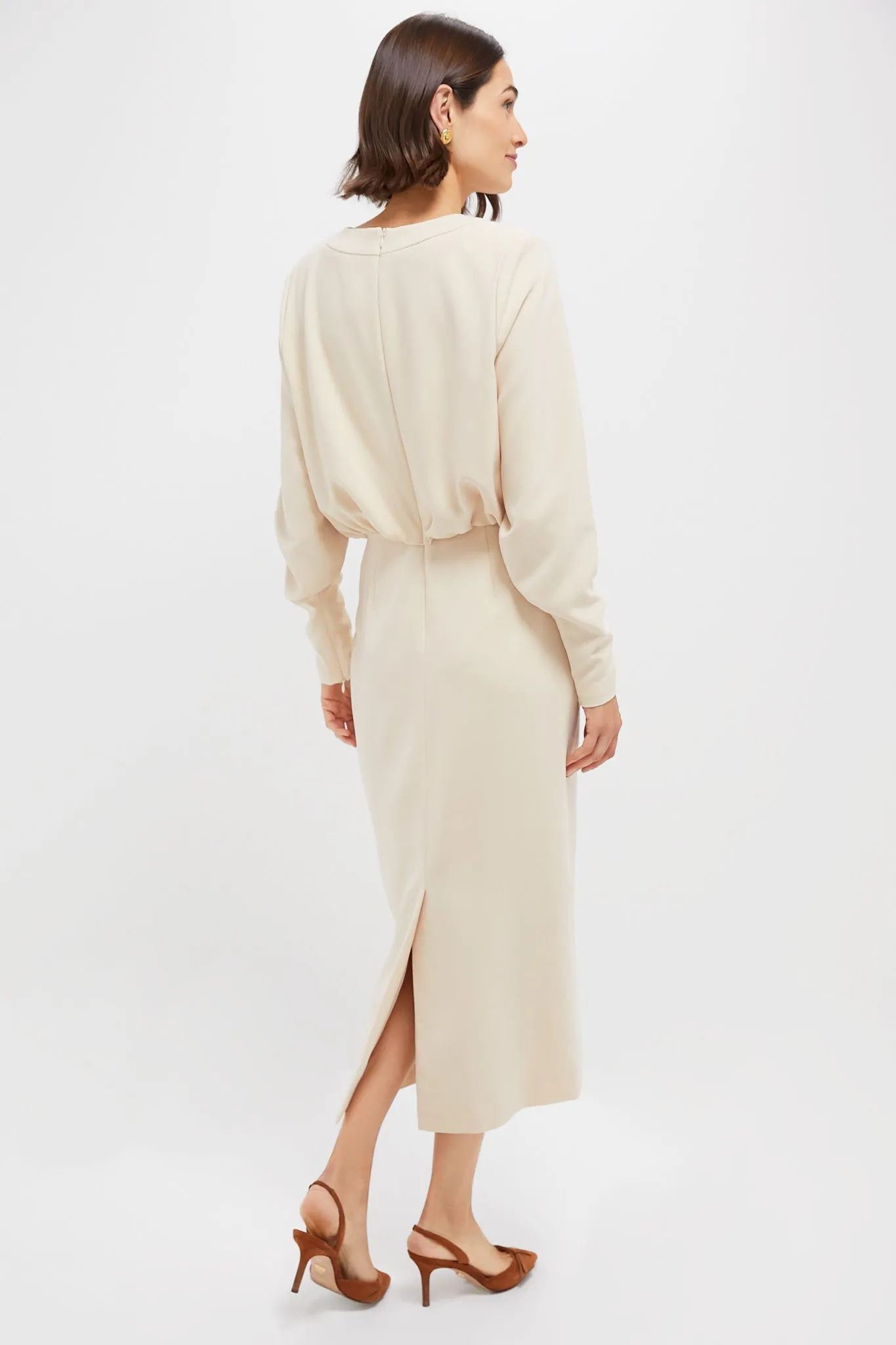 Cream Fraser Midi Dress