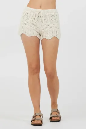 Crochet Knit Scallop Shorts