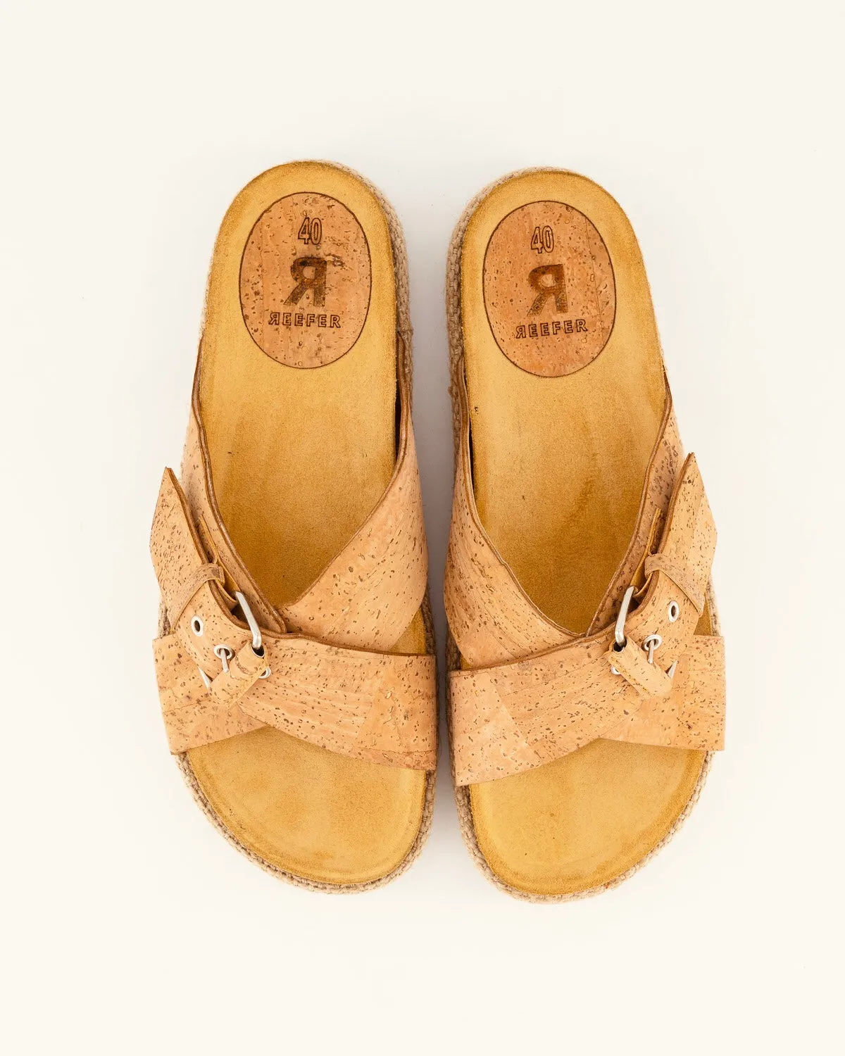 Criss-Cross Cork Sandals