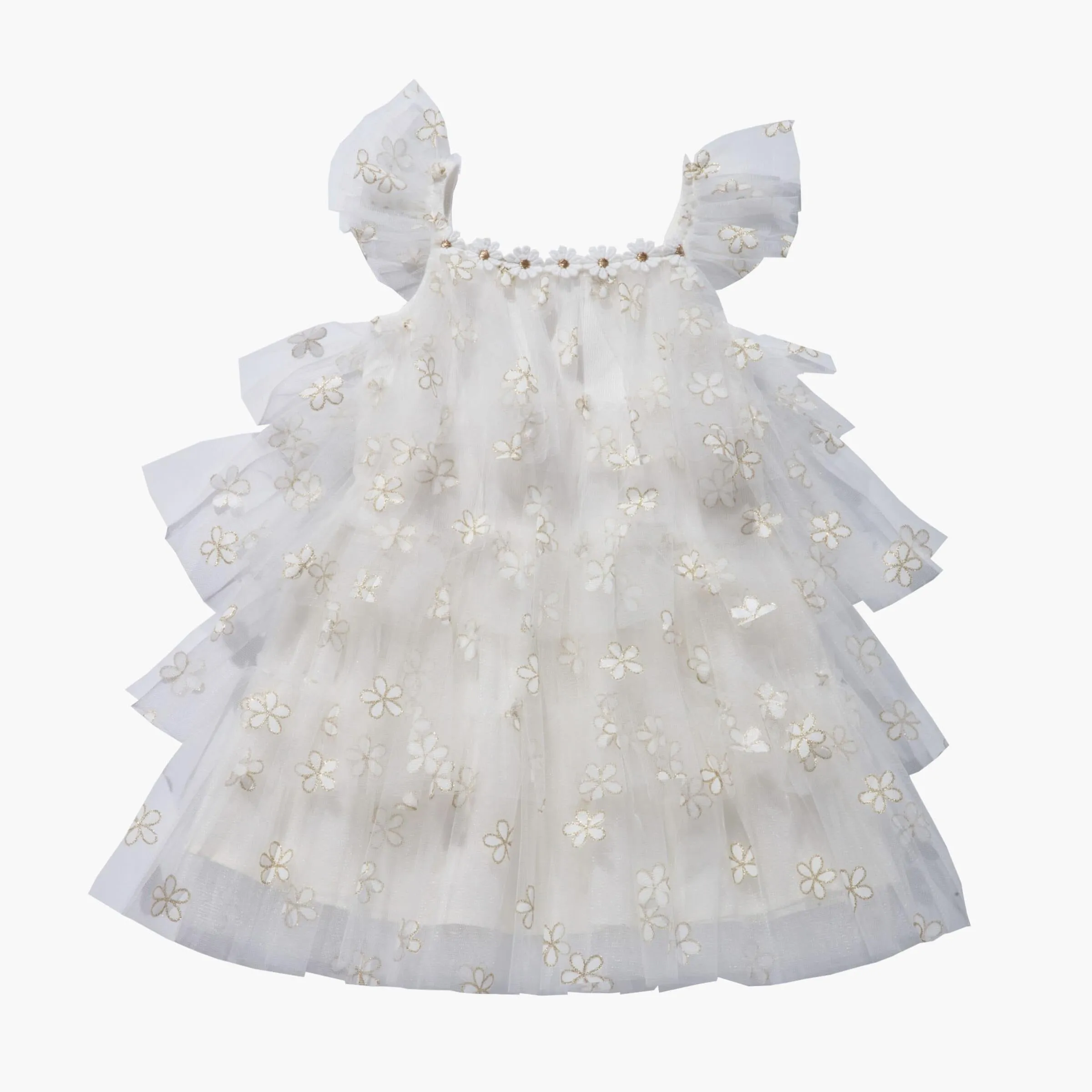 Daisy Layered Tulle Dress | Ivory