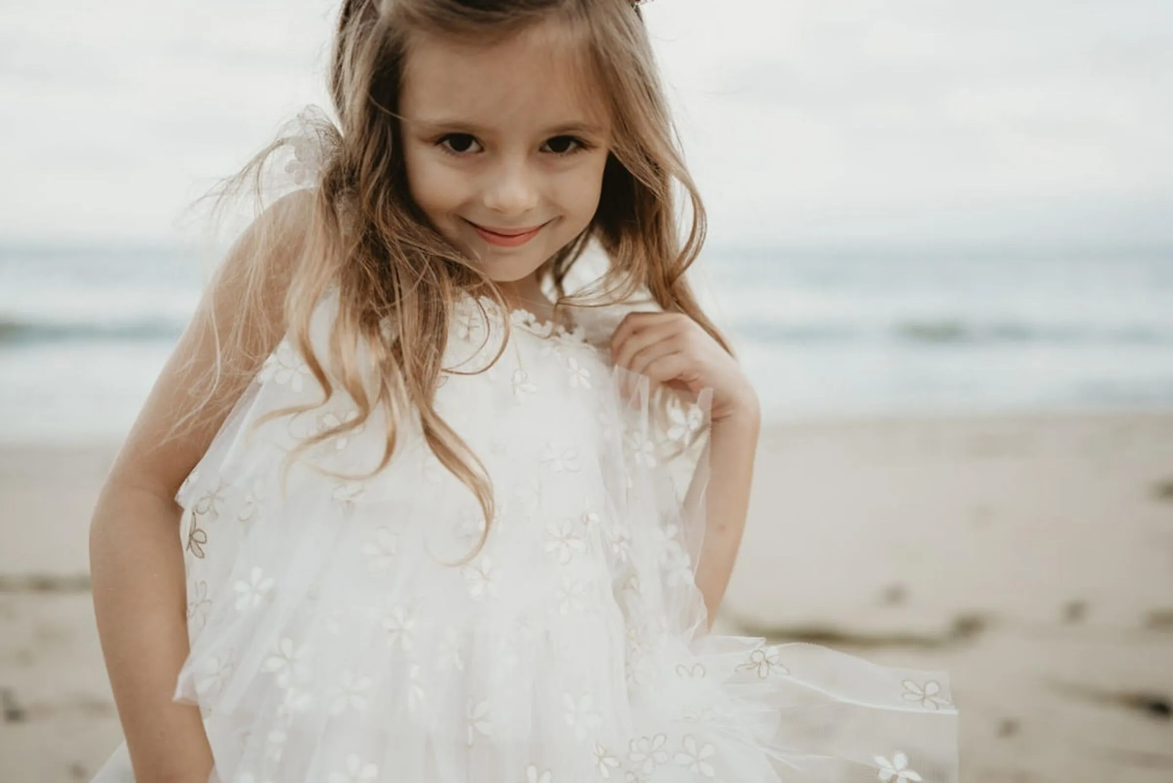 Daisy Layered Tulle Dress | Ivory