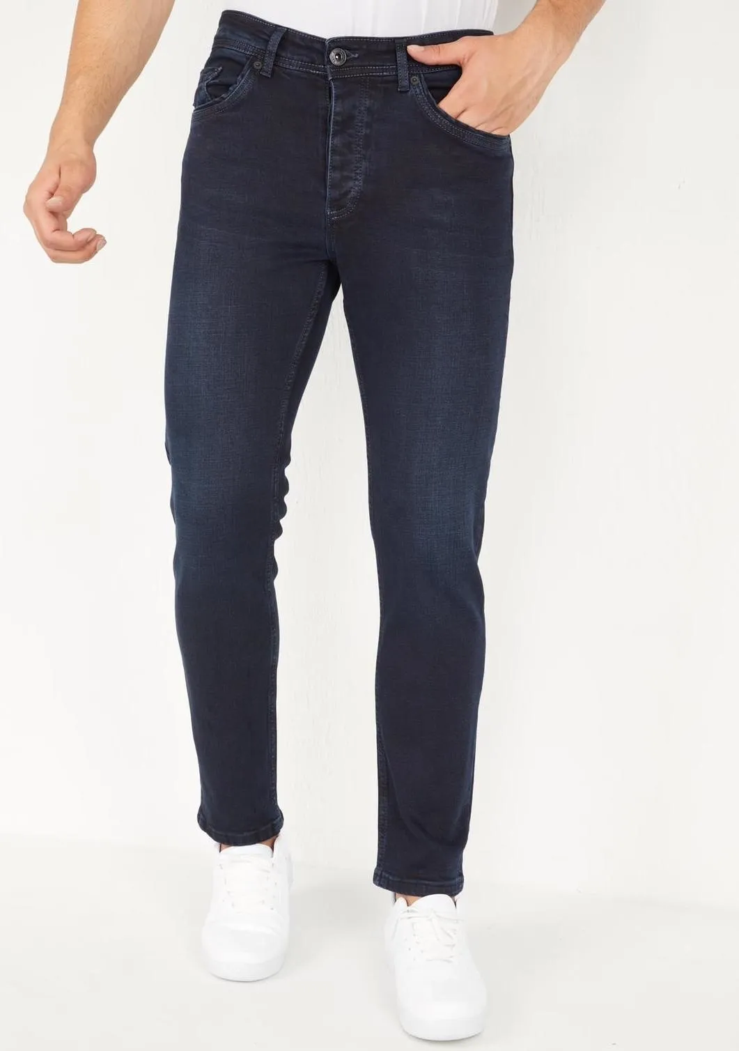 Dark Blue Jeans Straight Fit Stretch | NEW |