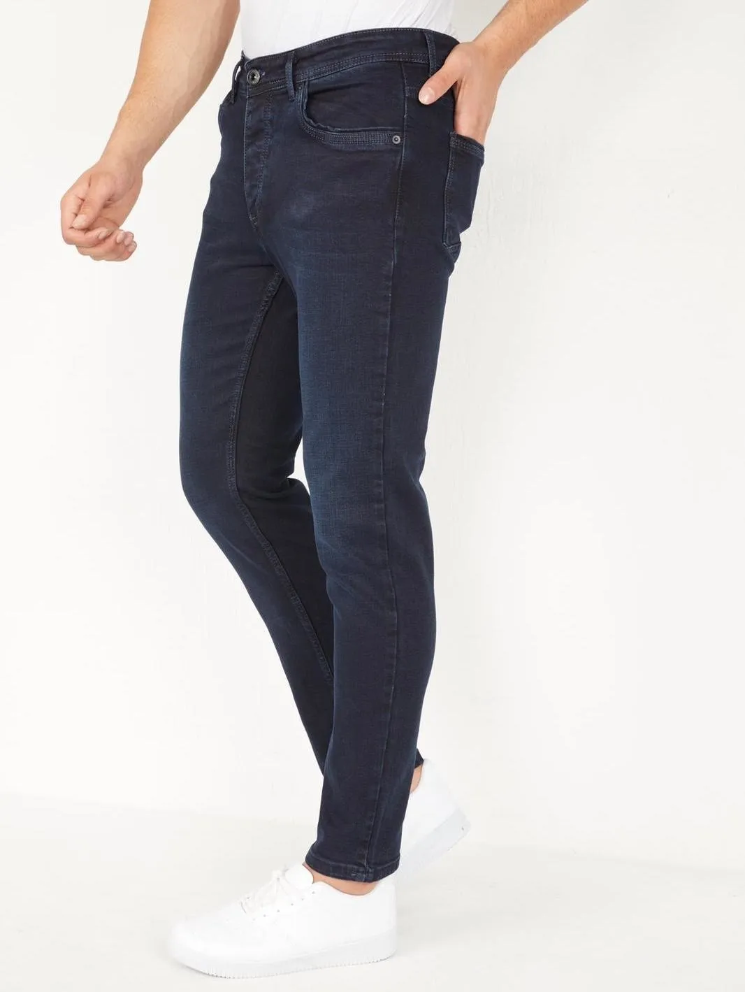 Dark Blue Jeans Straight Fit Stretch | NEW |