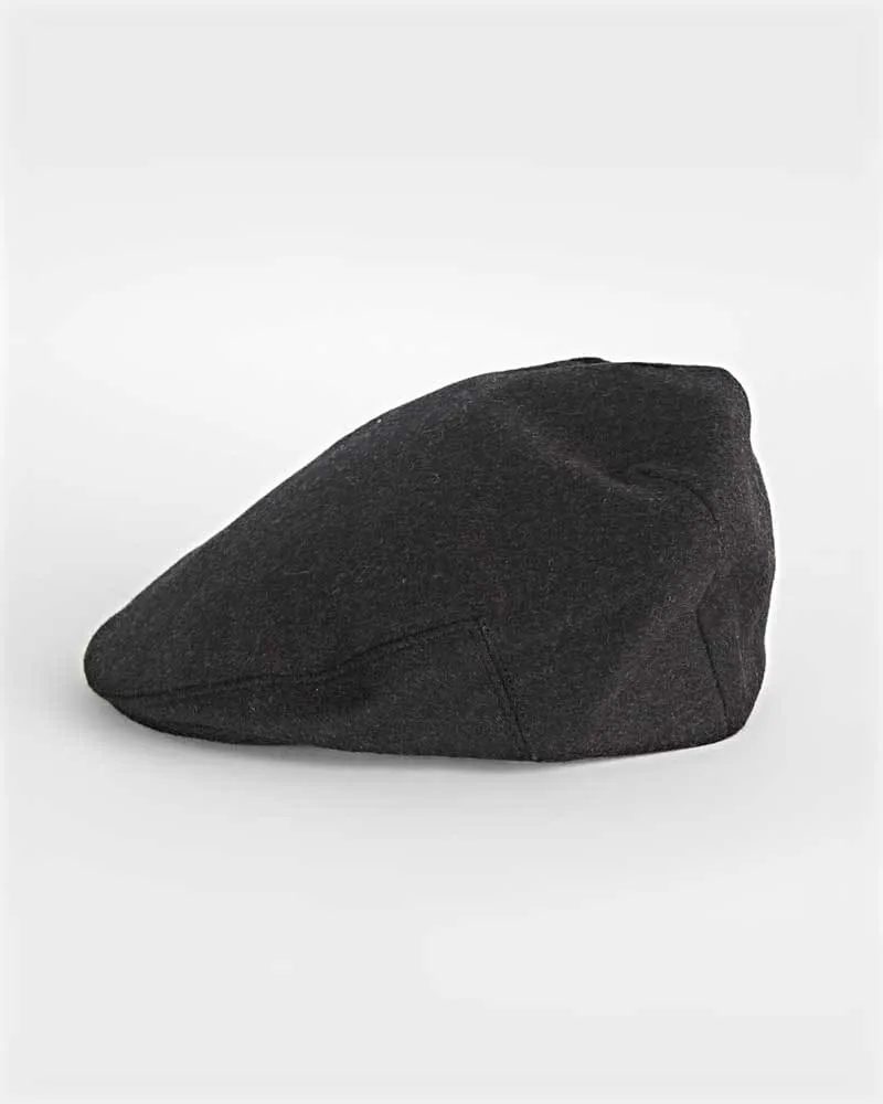 Dark Grey Loden Flat Cap