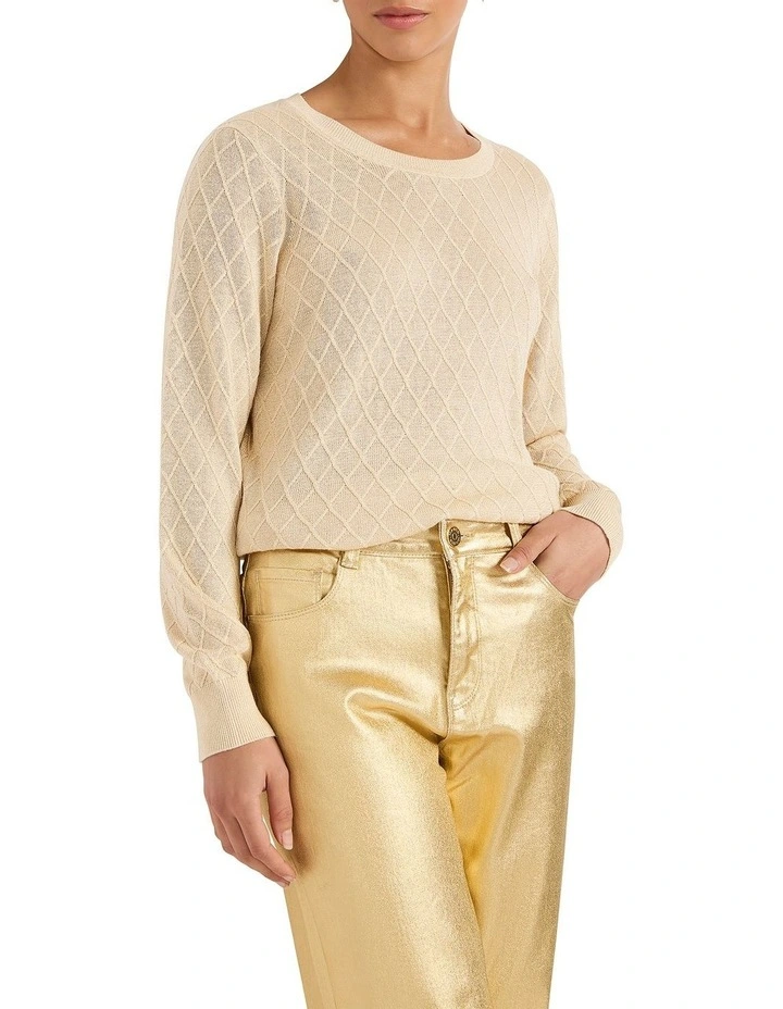 Daylight Shimmer Knit in Gold