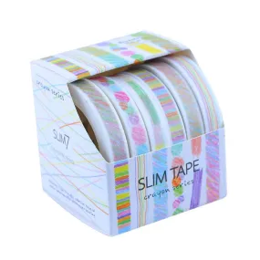 Decorative Crayon style Colorful Dividing line Japanese Washi Tape 6pcs/Set