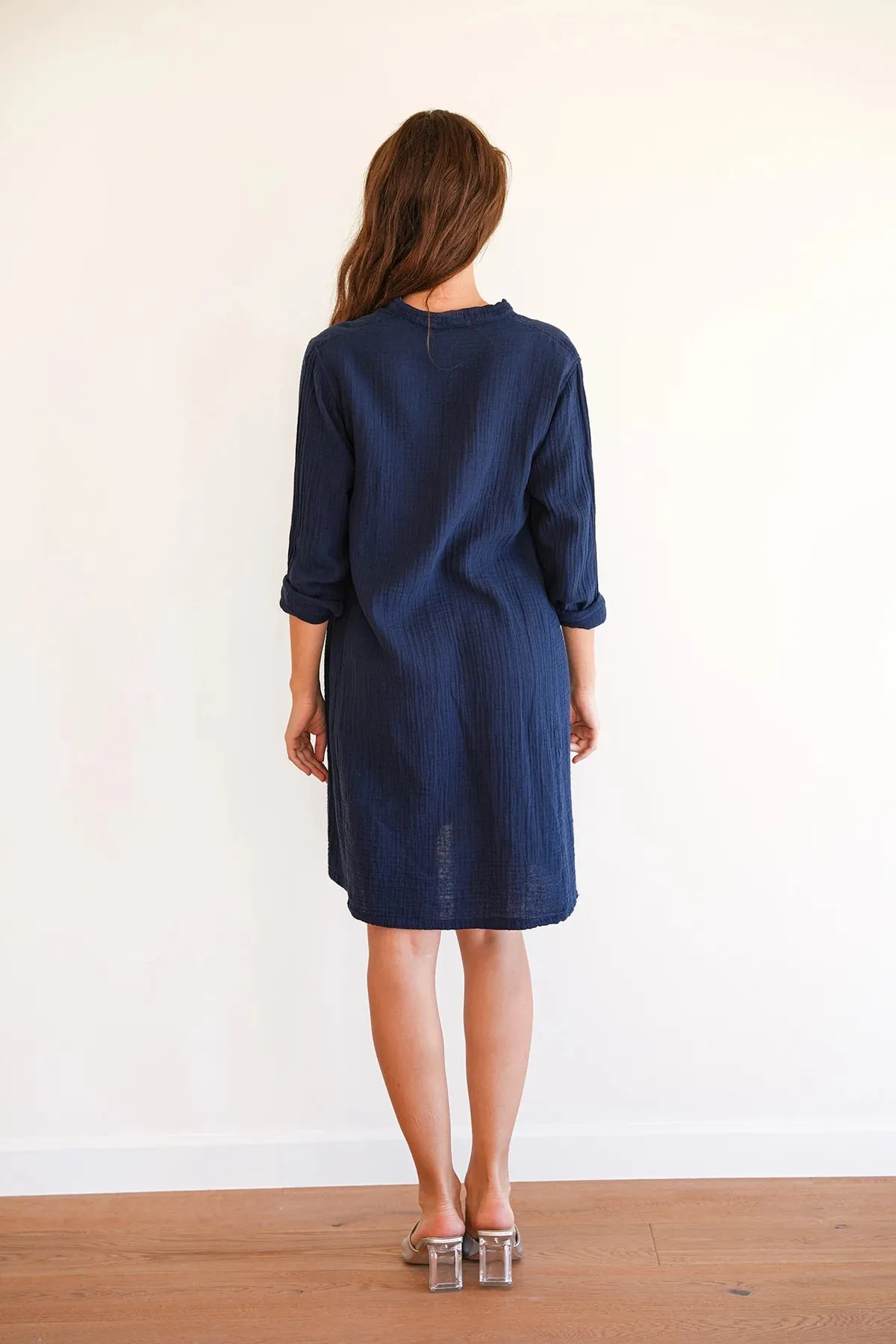 Trendy Dehab Dress - Navy