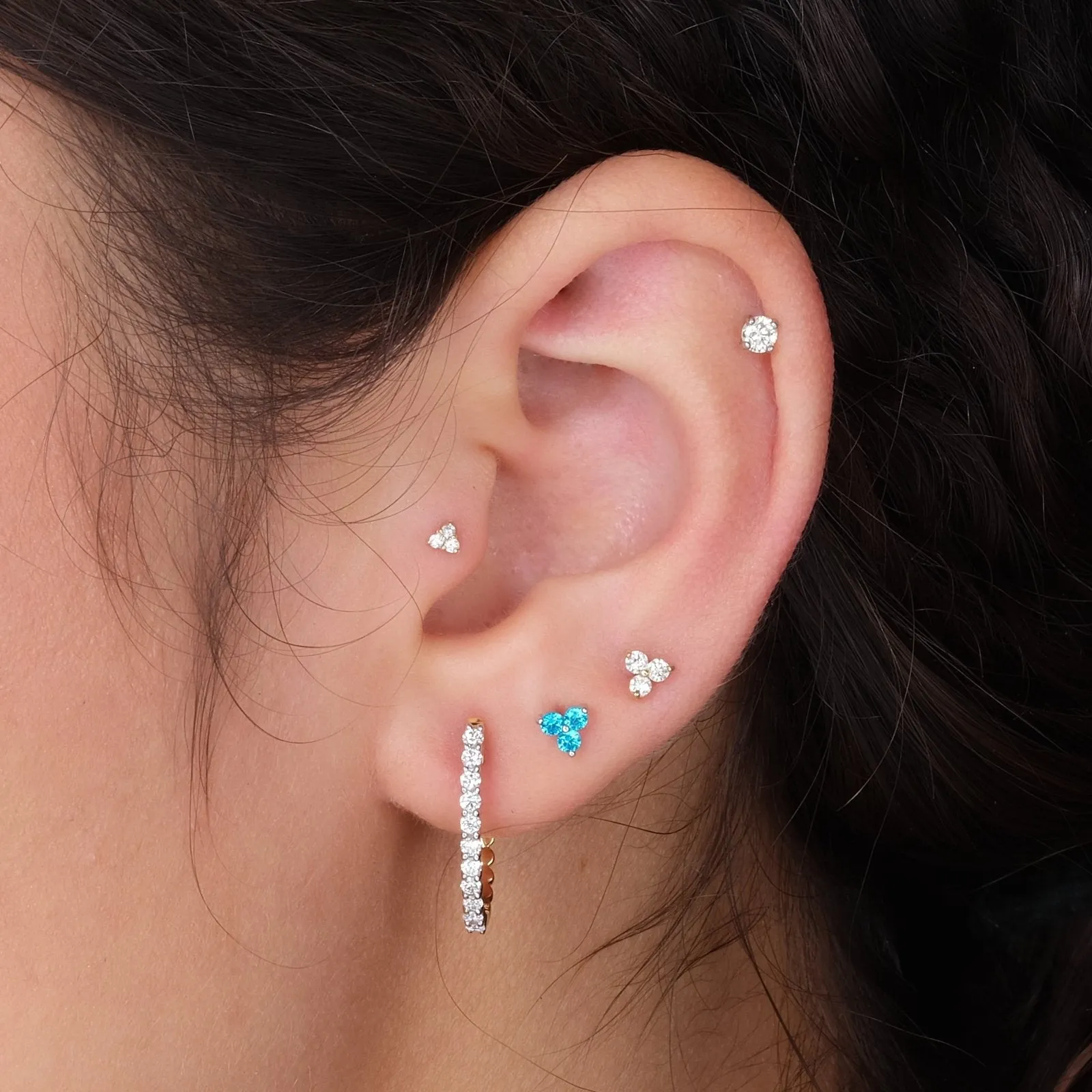 Diamond Cluster Earrings