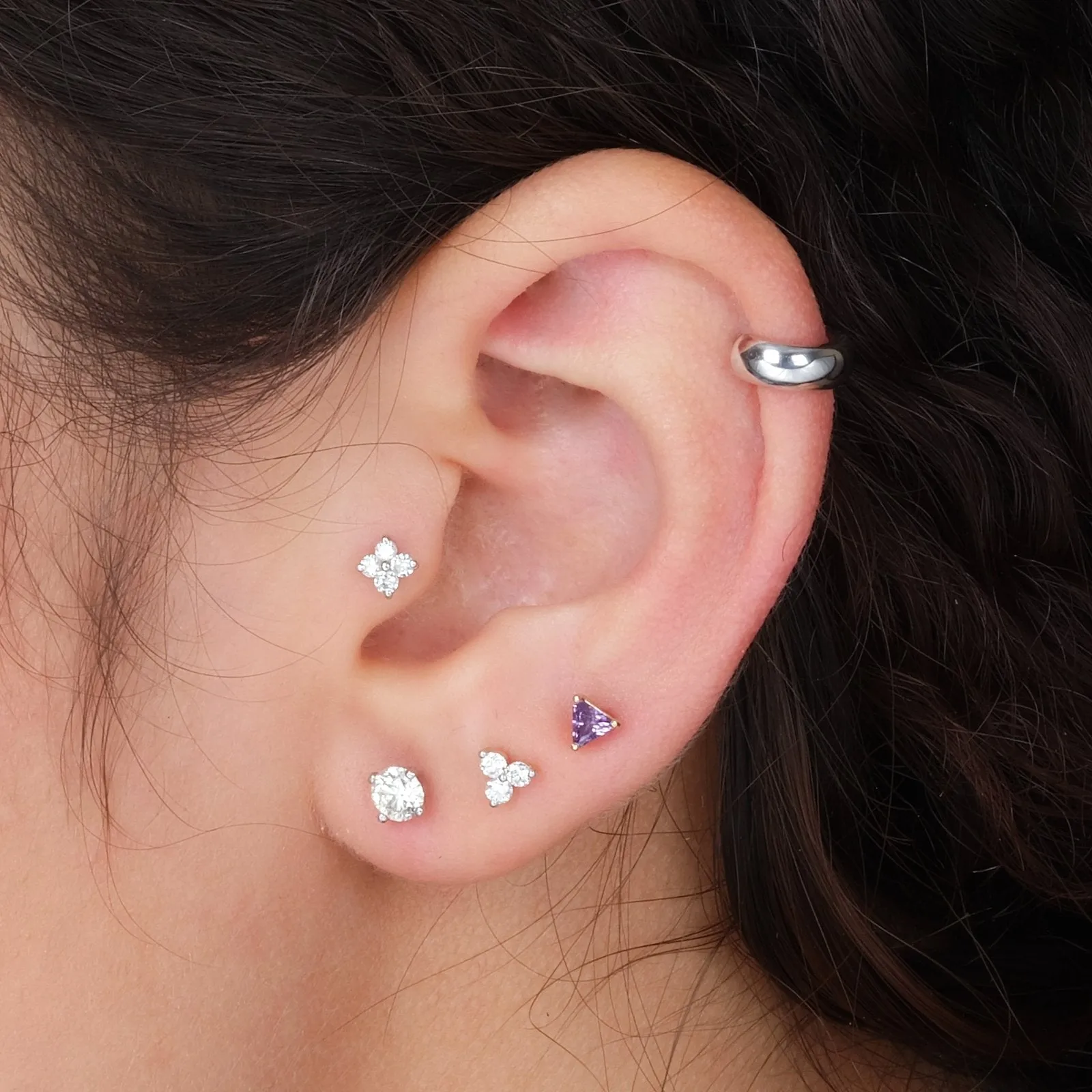 Diamond Cluster Earrings