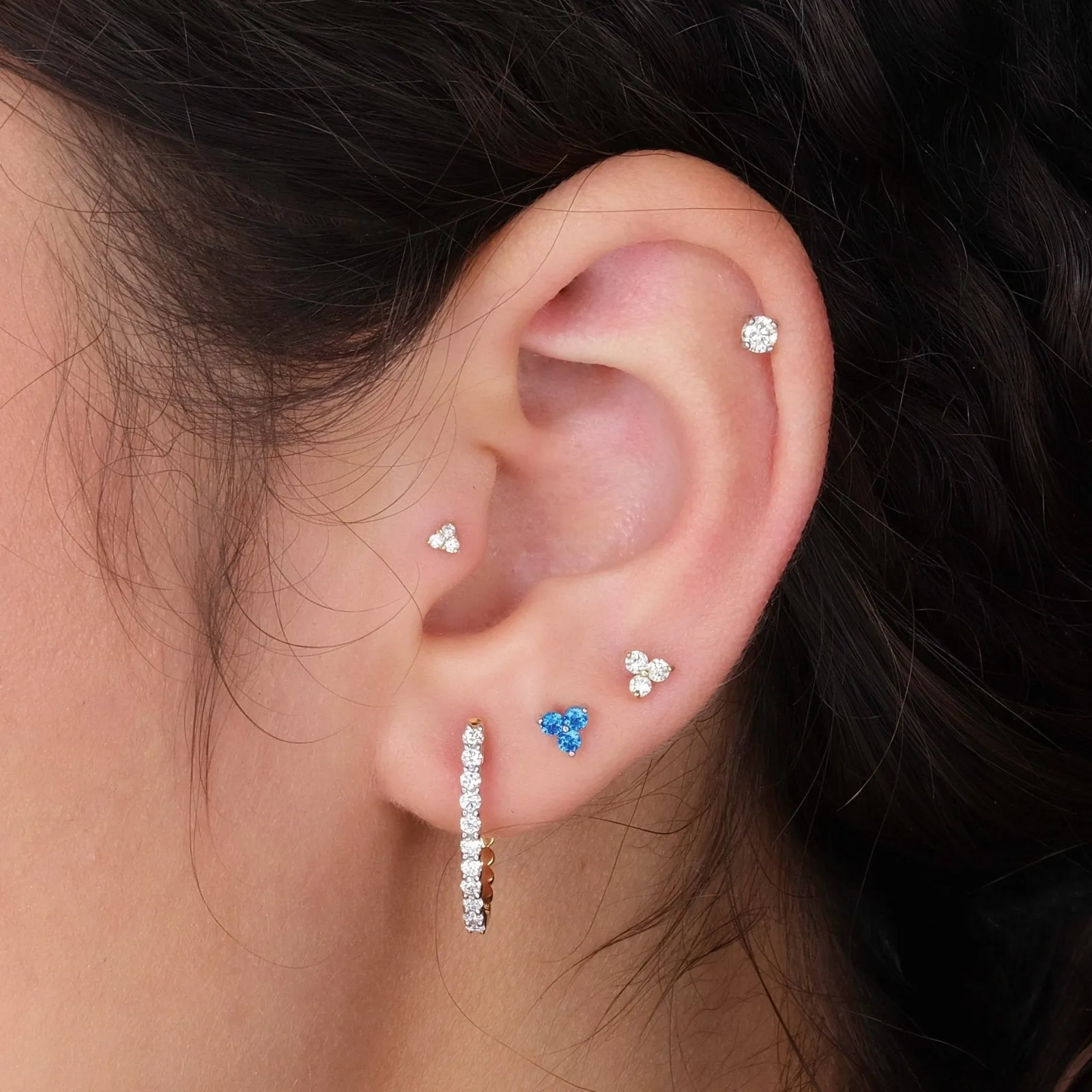 Diamond Cluster Earrings