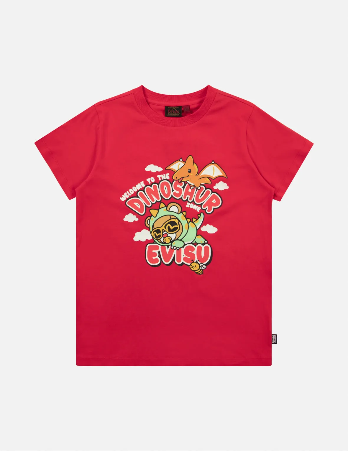 Dinosaur Bear Print Regular Fit T-Shirt