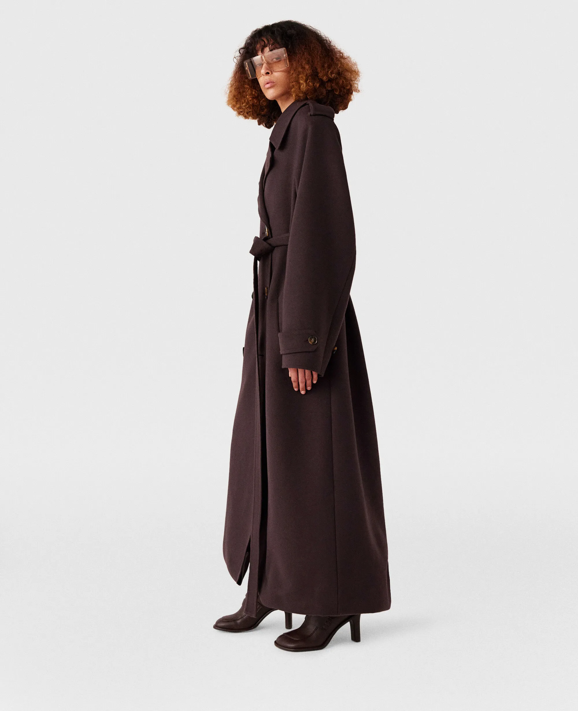 Double Faced Belted Trench Coat