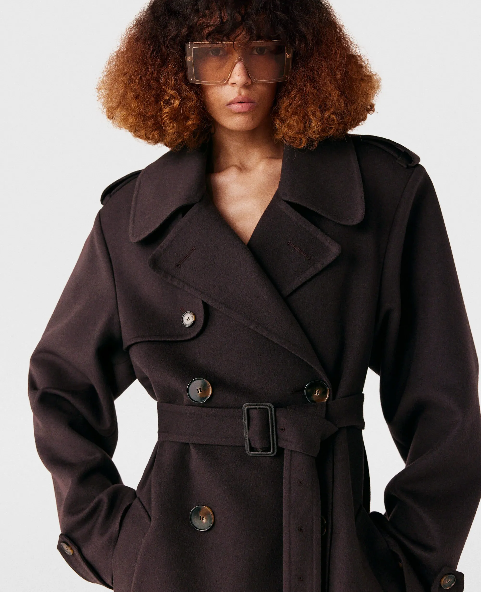 Double Faced Belted Trench Coat