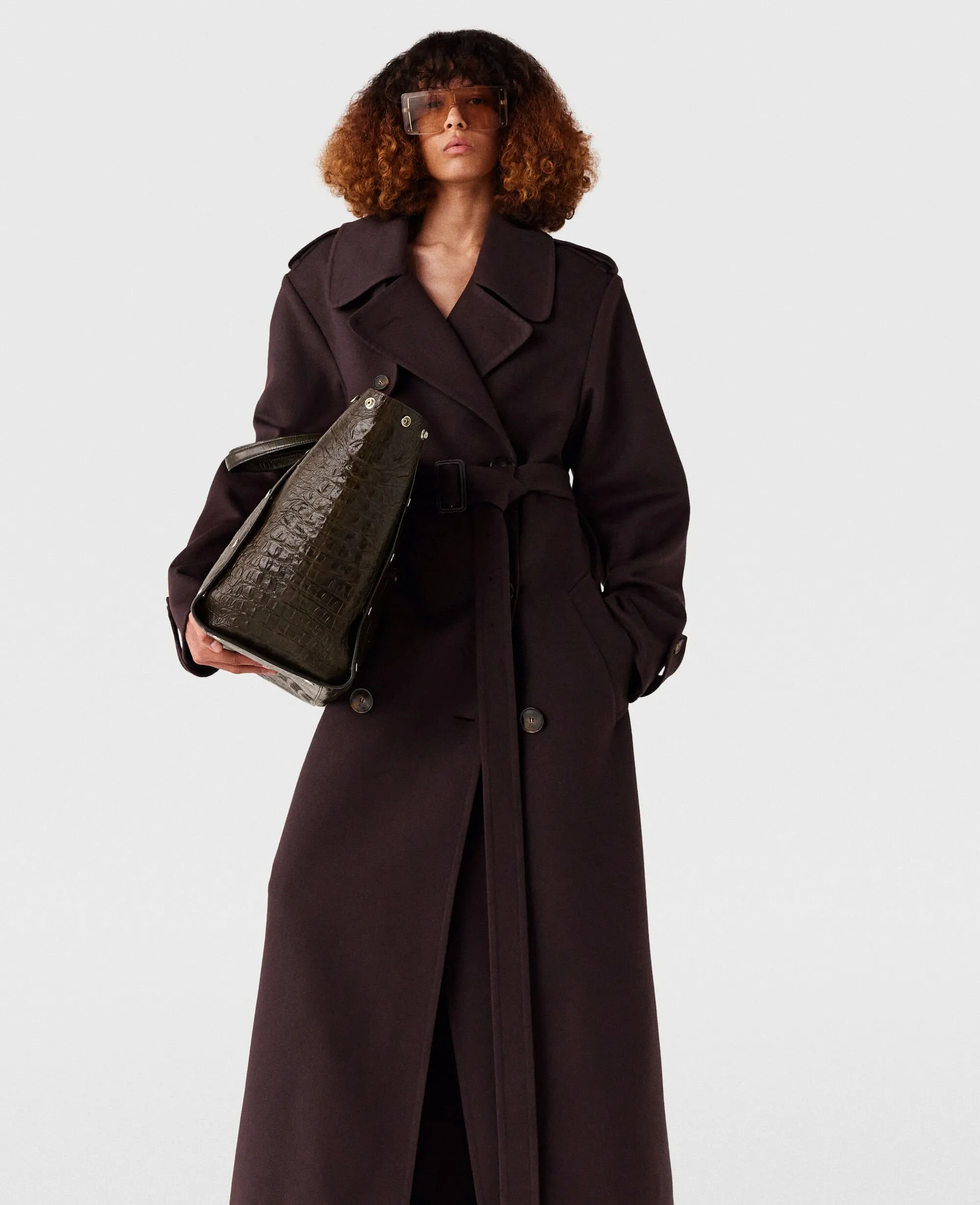 Double Faced Belted Trench Coat