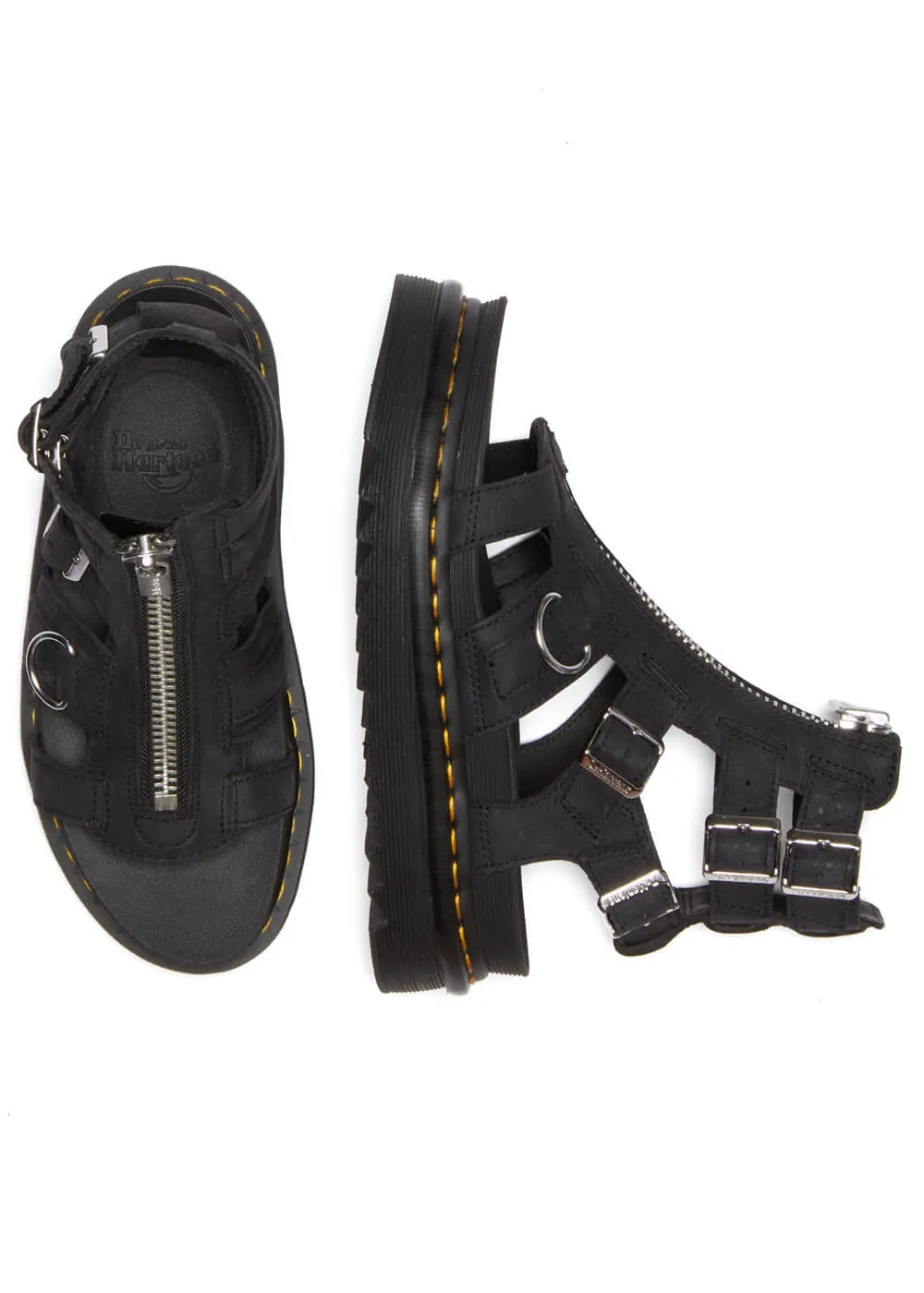 Grey Dr. Martens Olson Sandals