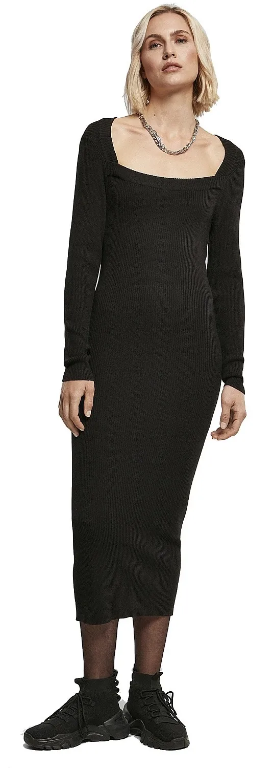 dress Urban Classics Long Knit/TB4526 - Black - women´s