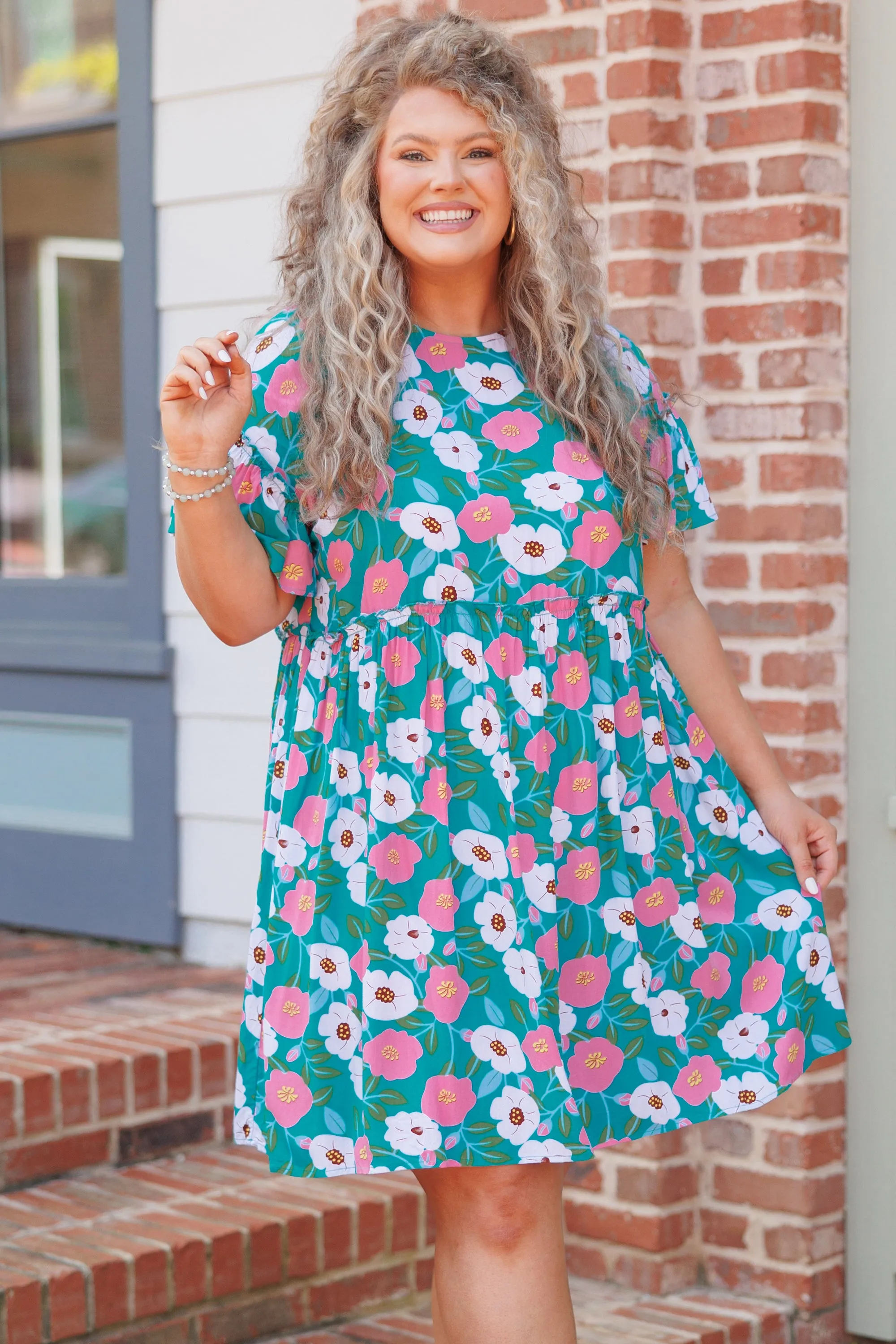 Adorable Teal Babydoll Dress - Shop Now