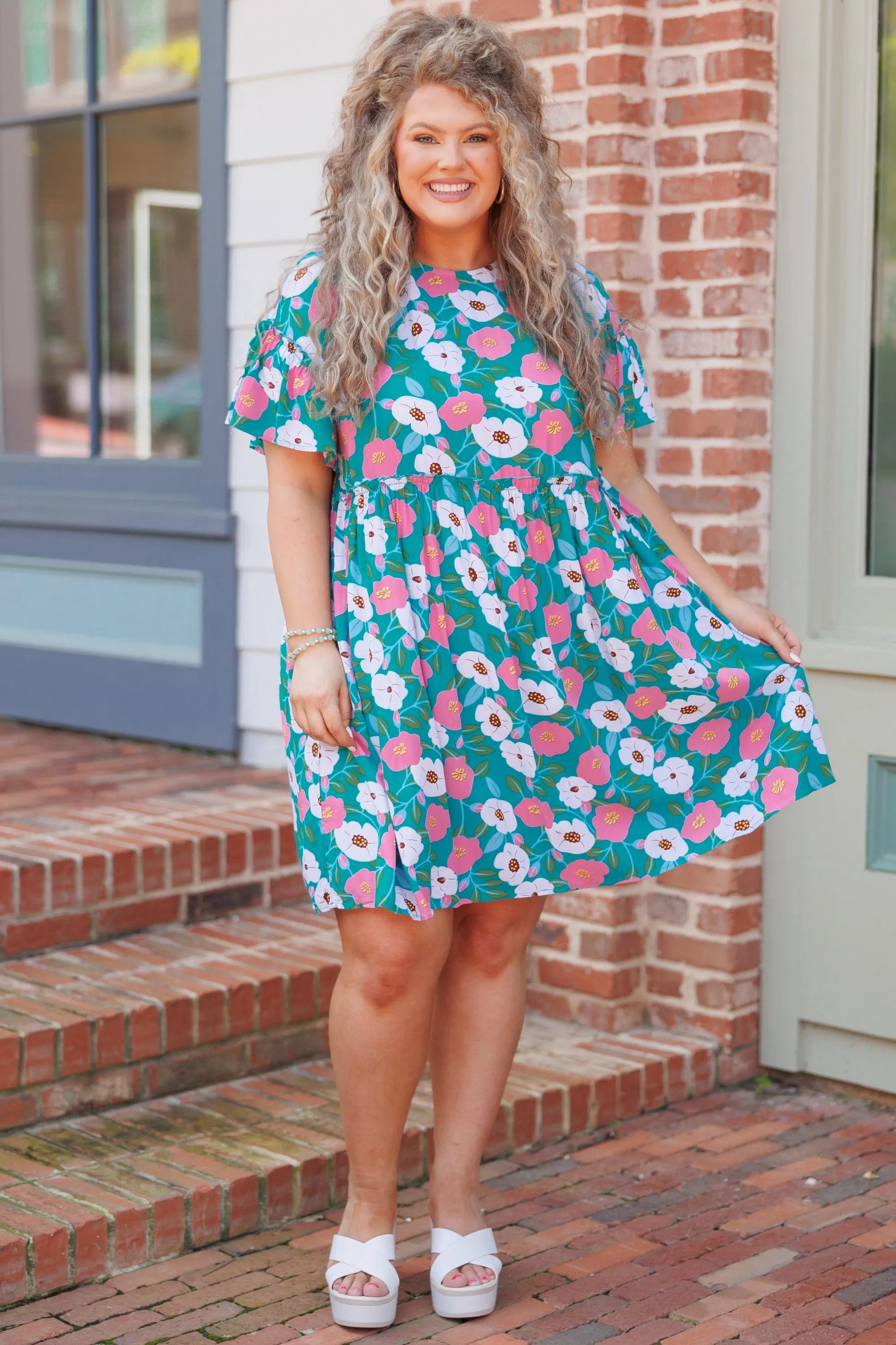 Adorable Teal Babydoll Dress - Shop Now