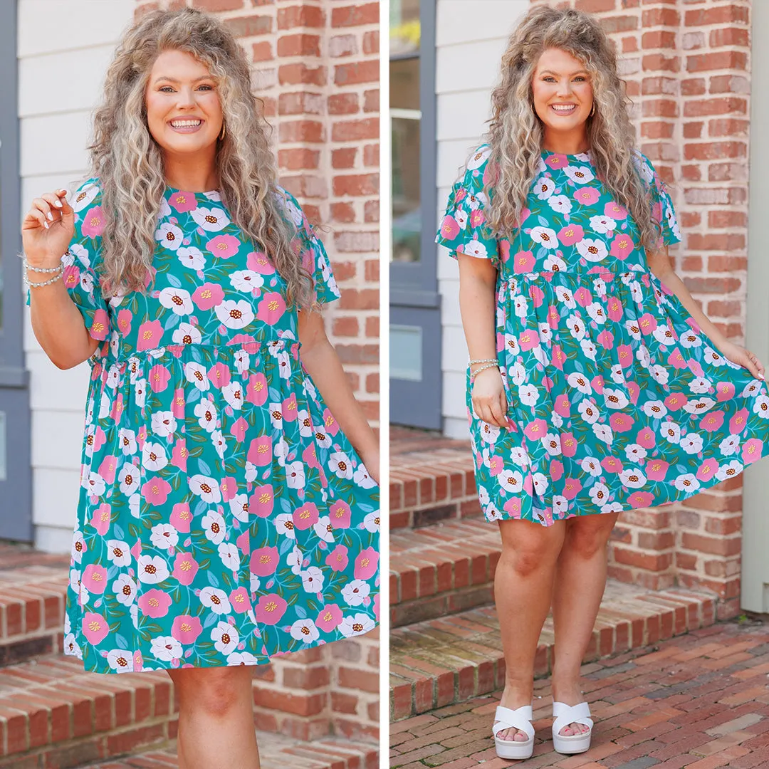 Adorable Teal Babydoll Dress - Shop Now