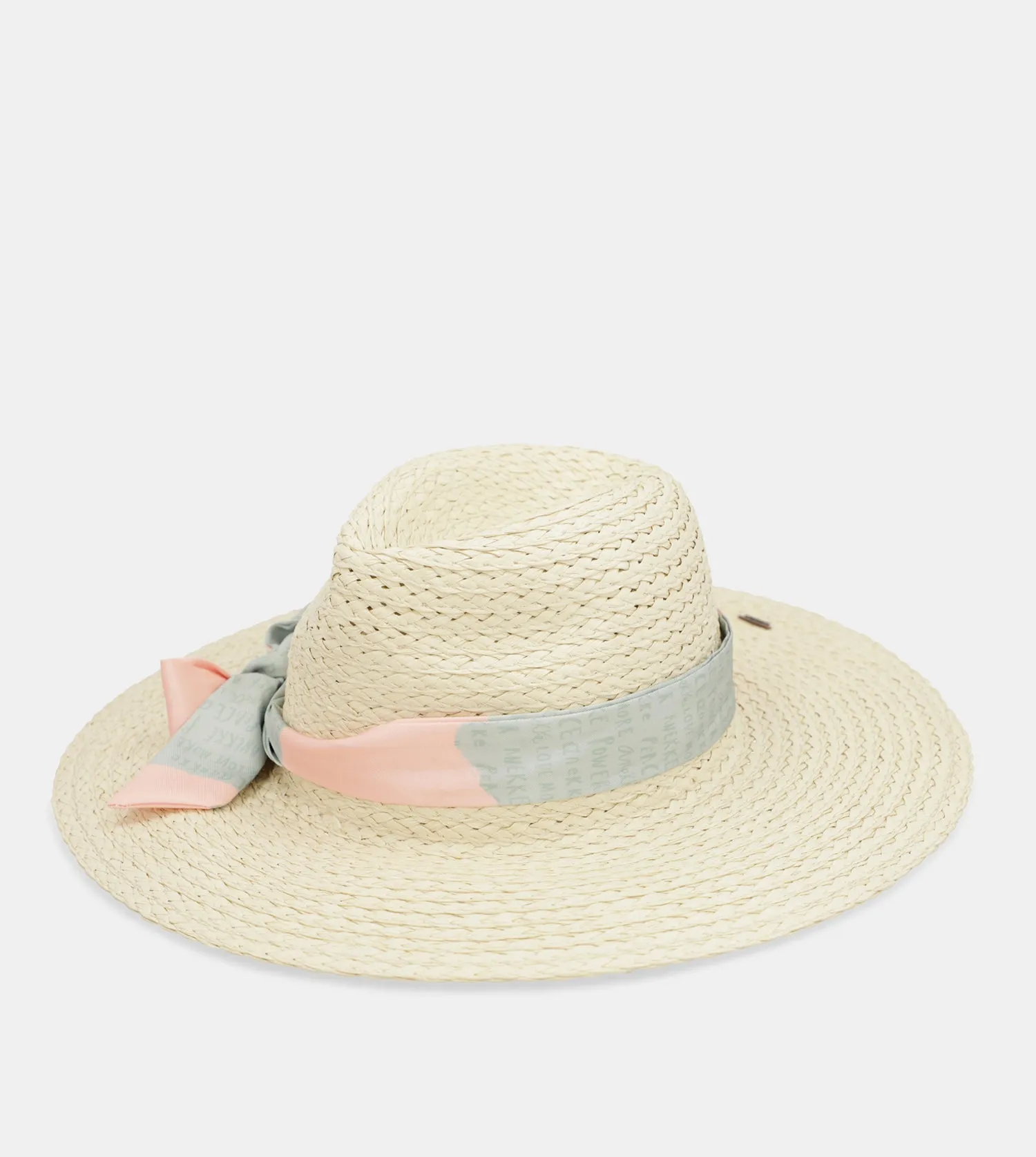 Ecru raffia hat