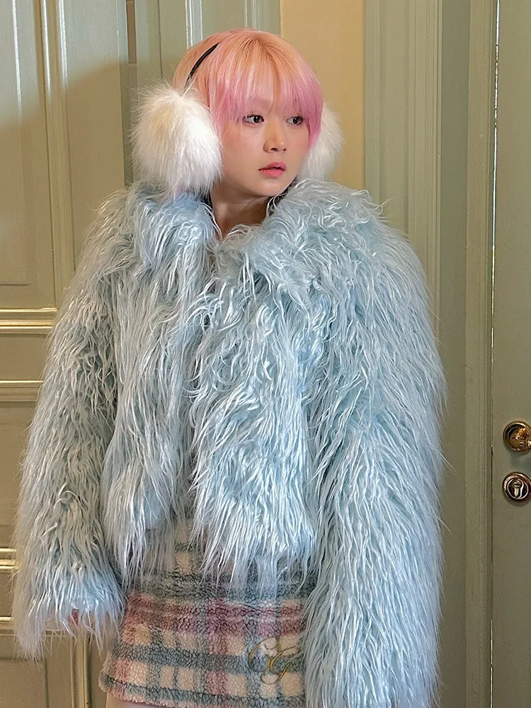 Elegant Fluffily Volume-Fur Color-Jacket Fur-Jacket