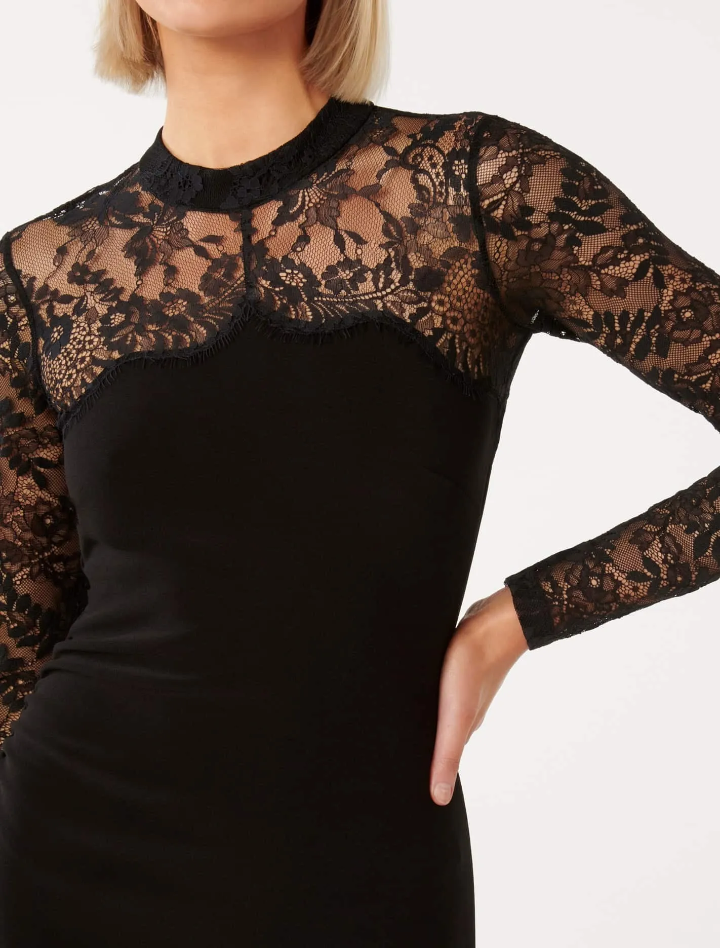 Elora Long-Sleeve Lace Dress