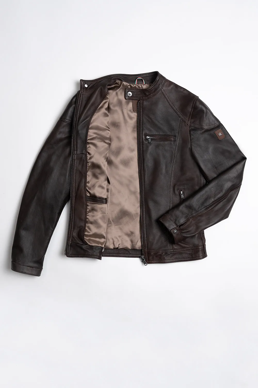 Elton leather jacket - black