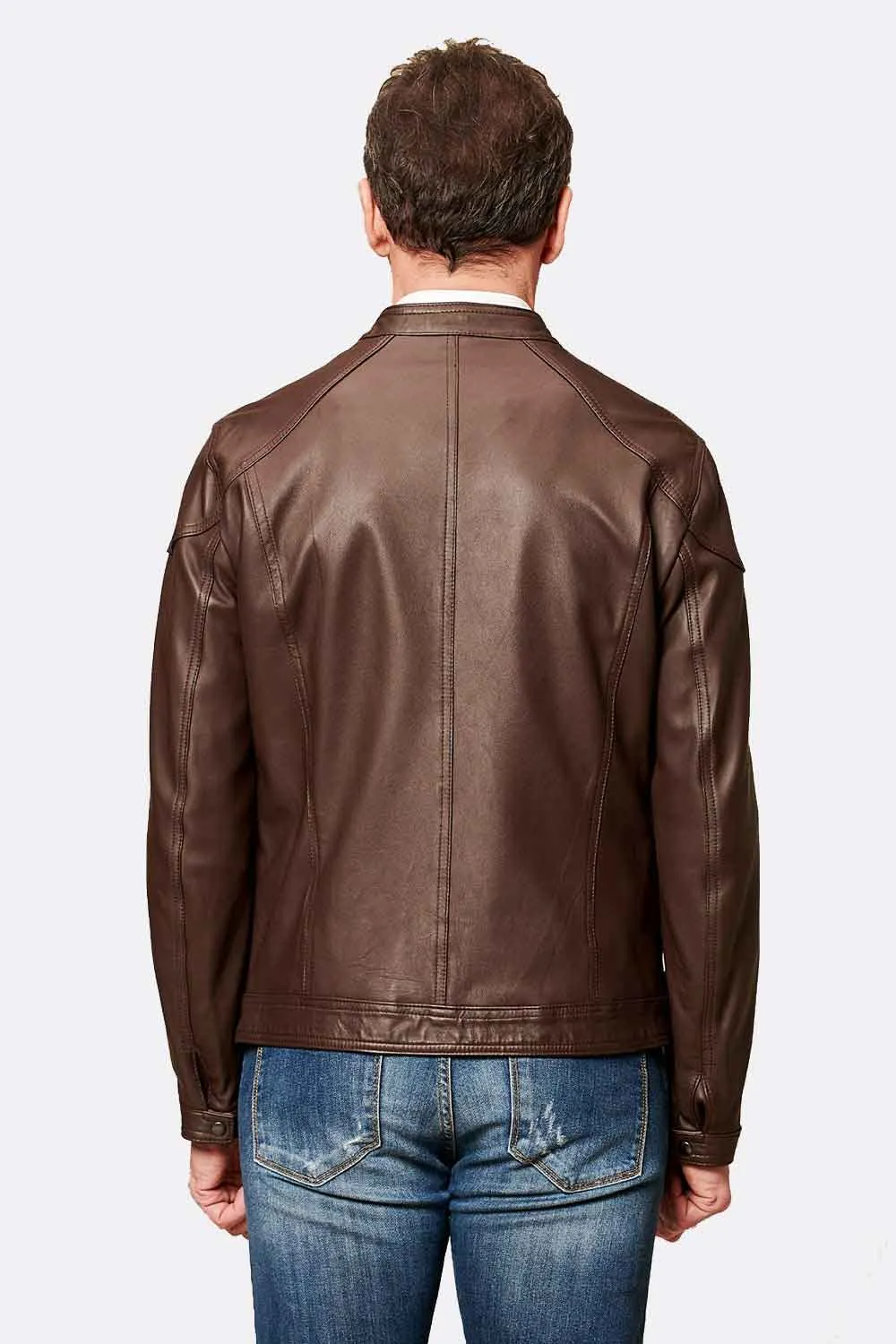 Elton leather jacket - black