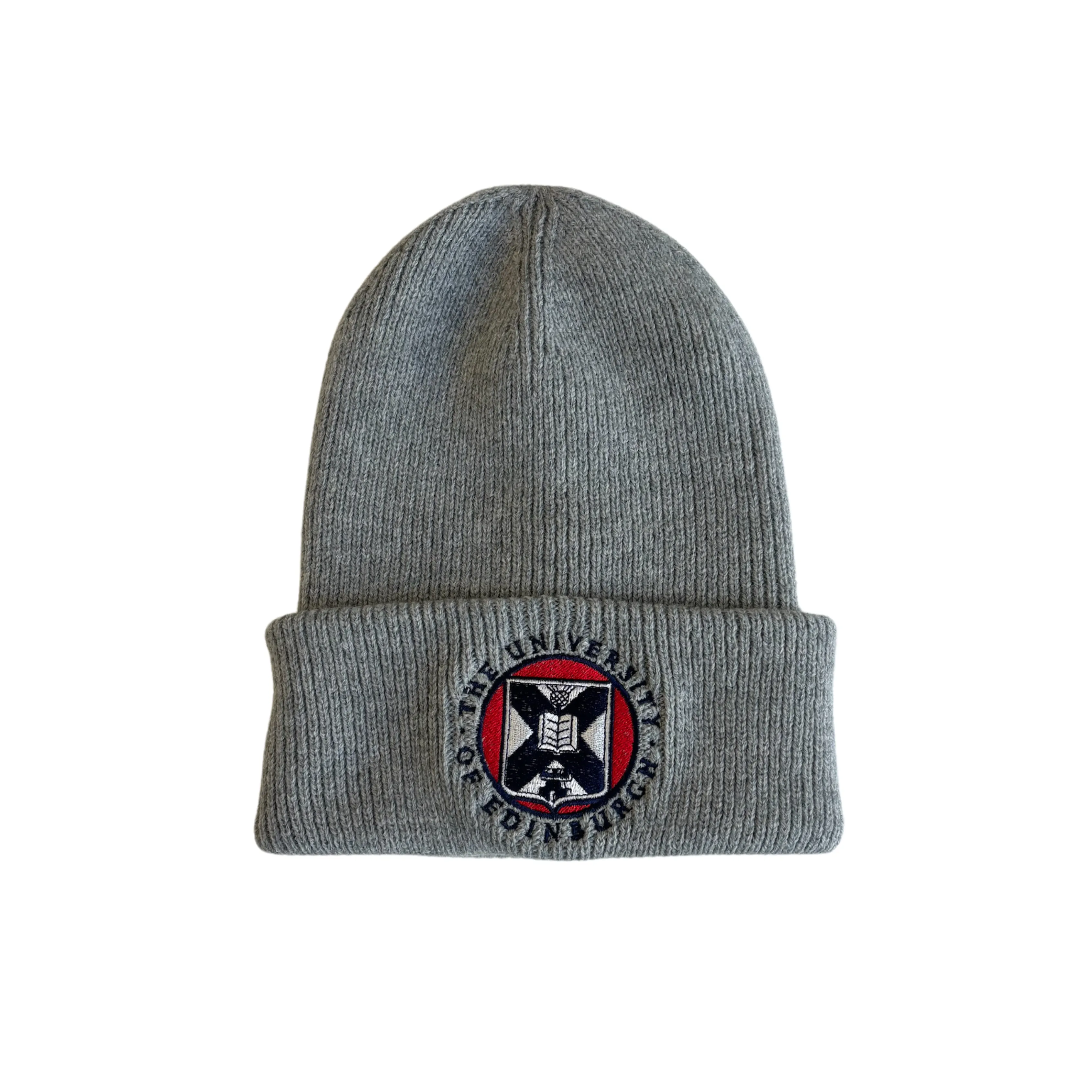 Embroidered Crest Beanie Hat